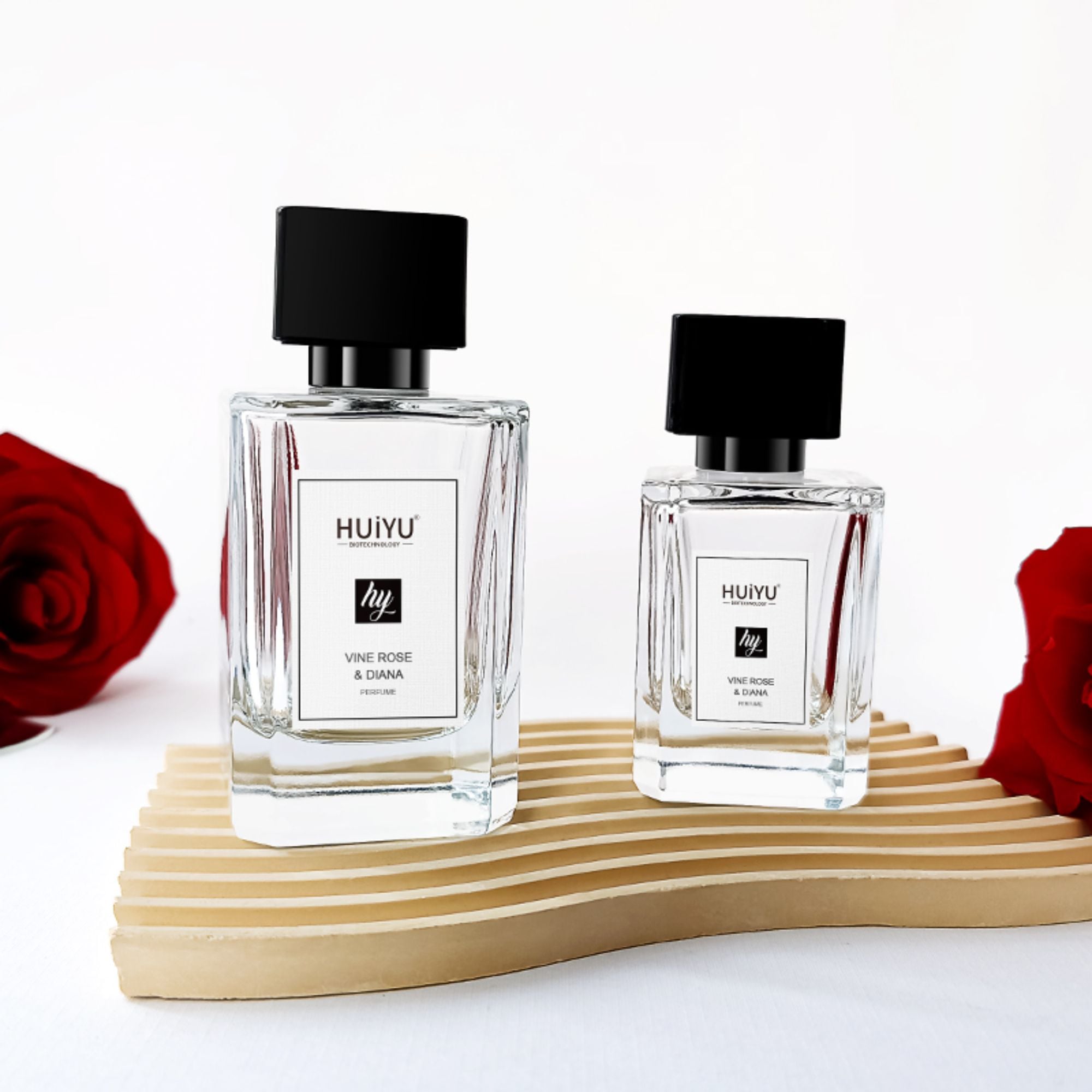 Luxury 50ml Square Refillable Clear Glass Perfume Bottle HY-P316