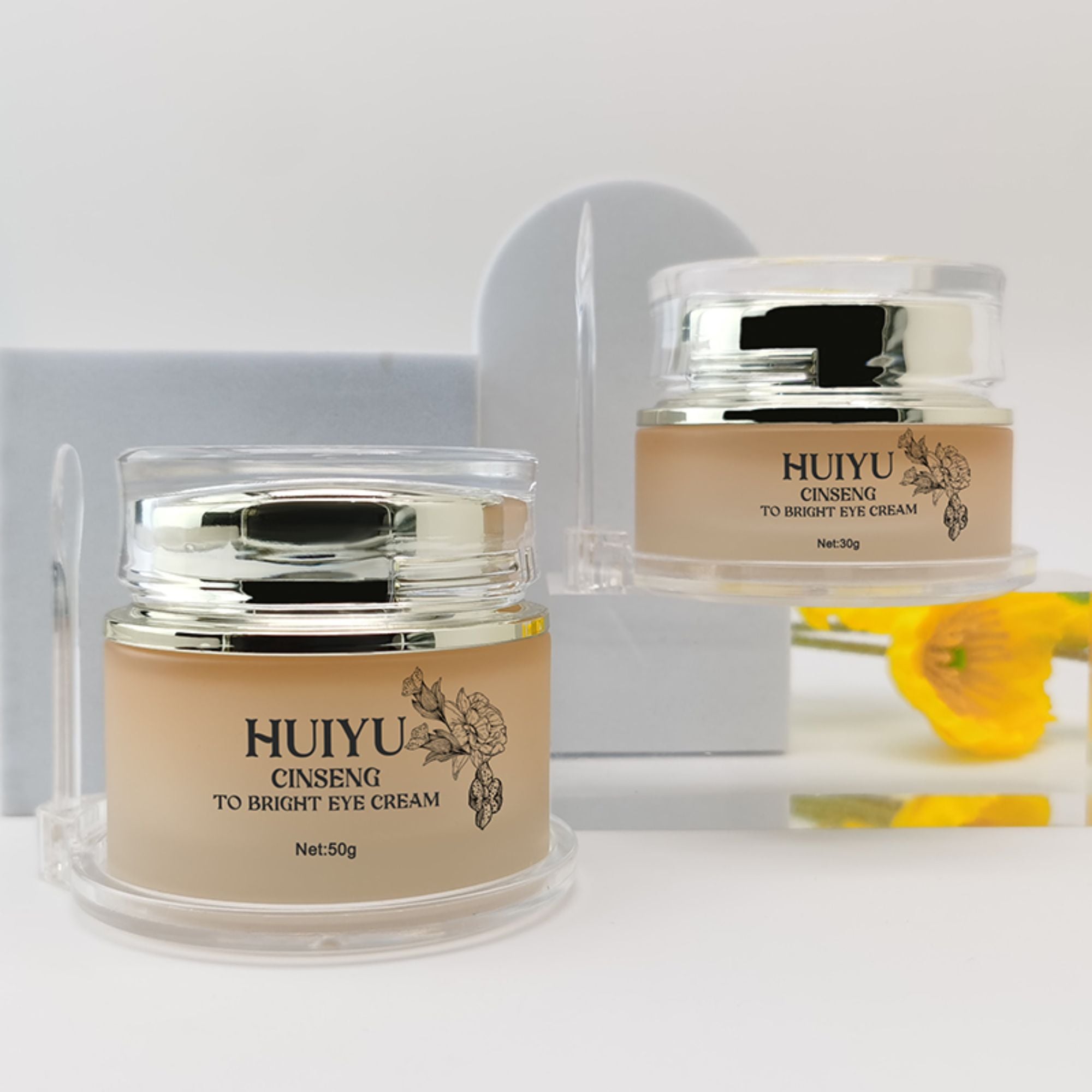 New Design 30G 50G Empty Lotion Glass Bottles set HY-2338