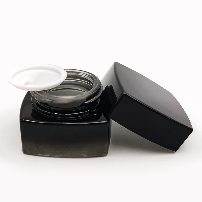 cosmetic fierkant swart skoarflakken verpakking glas Set HY-2342
