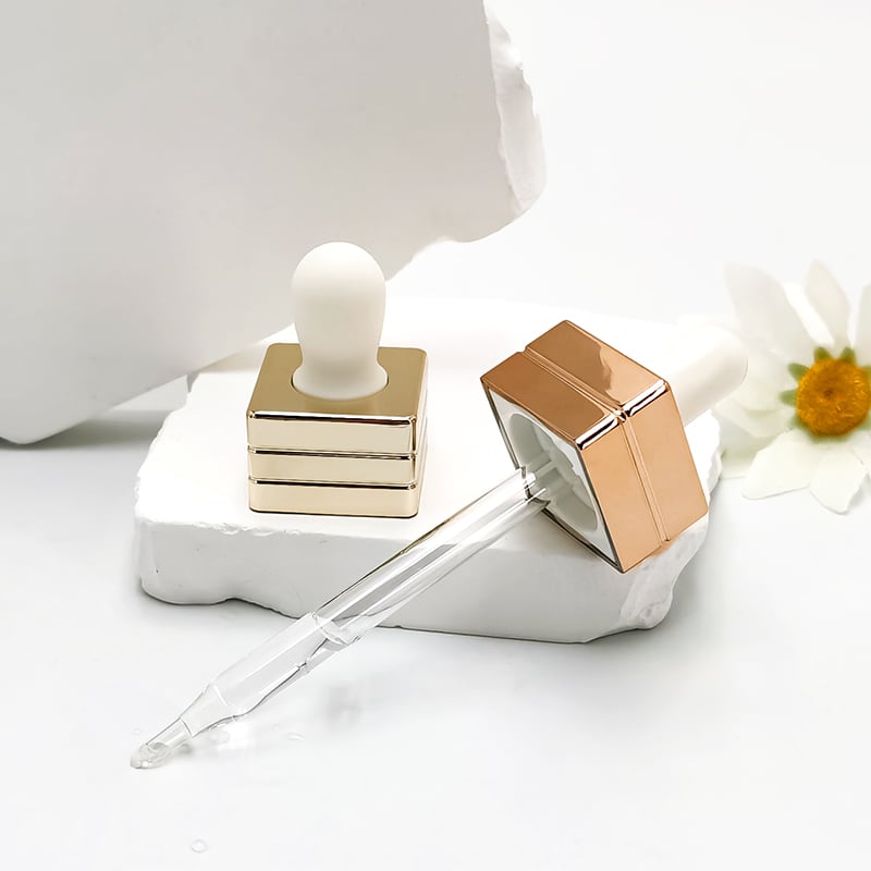 Cosmetic Skincare 1 oz square Tincture Dropper Bottle Essential Oils Bottle Packaging HY-1828