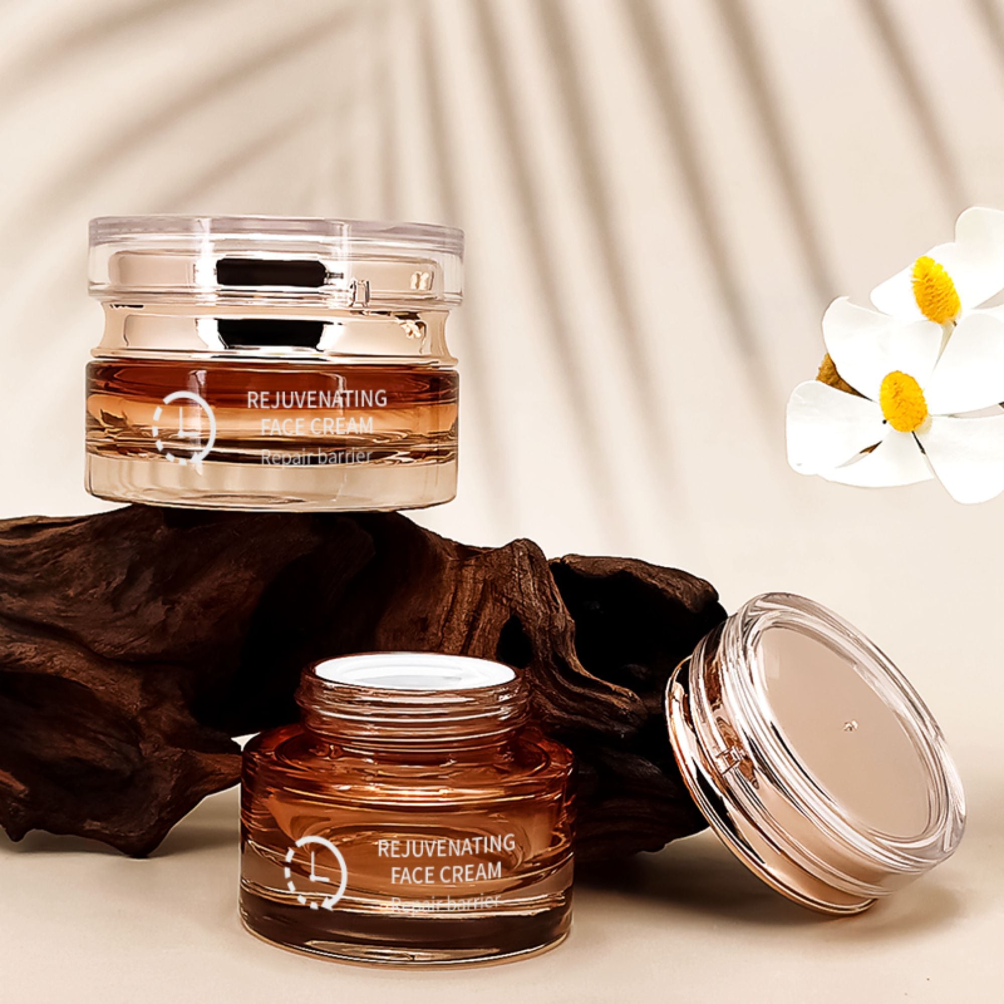 High quality 1oz 20g 50g glass jar customized glass Bottle set HY-2360