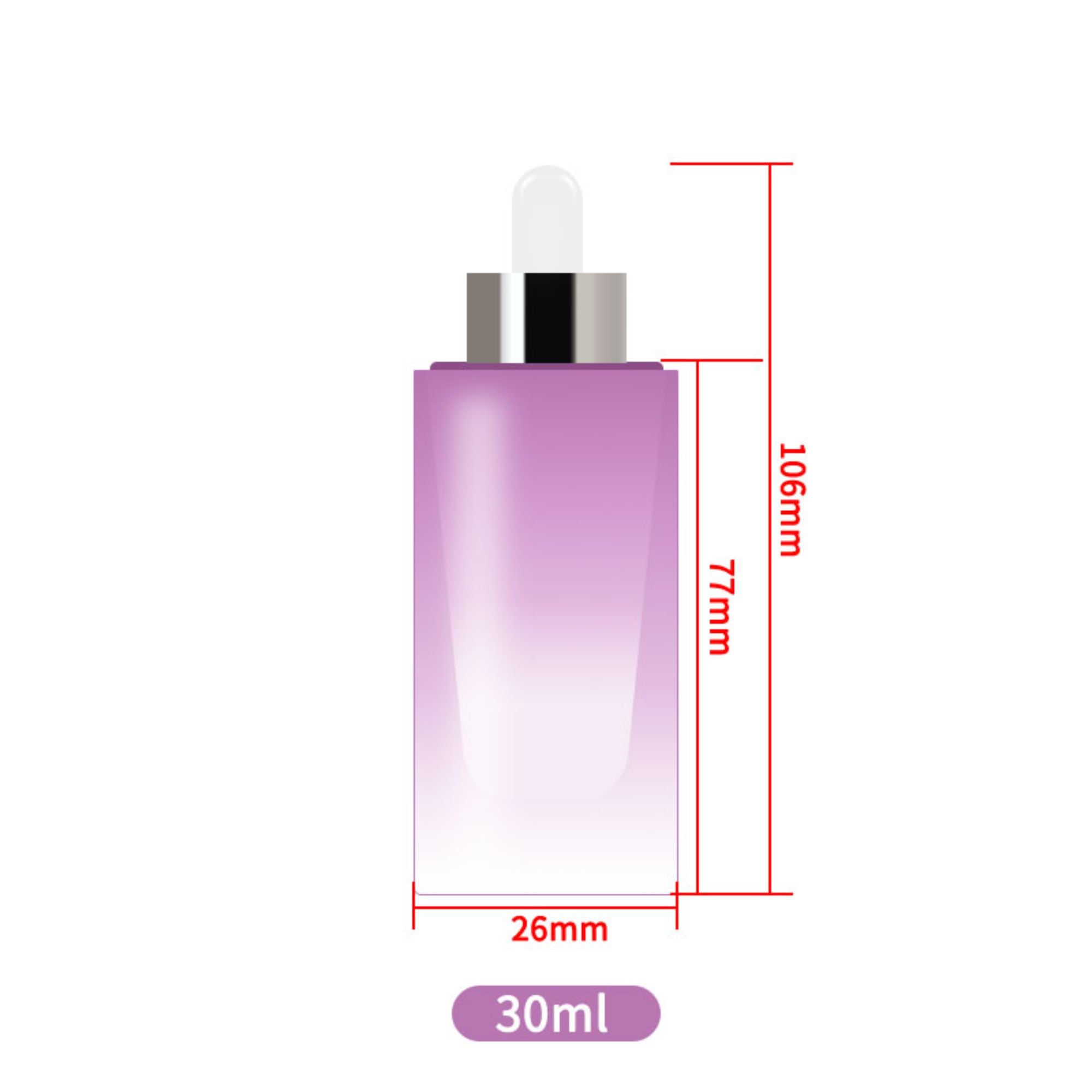 Cosmetic Spray Bottle 30ML Charm Purple/Gradient Dropper essence bottle HY-041
