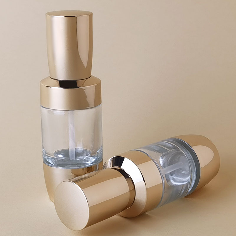 Custom middle cap shoulder 1 oz luxury thickened bottom spray glass bottle HY-1845