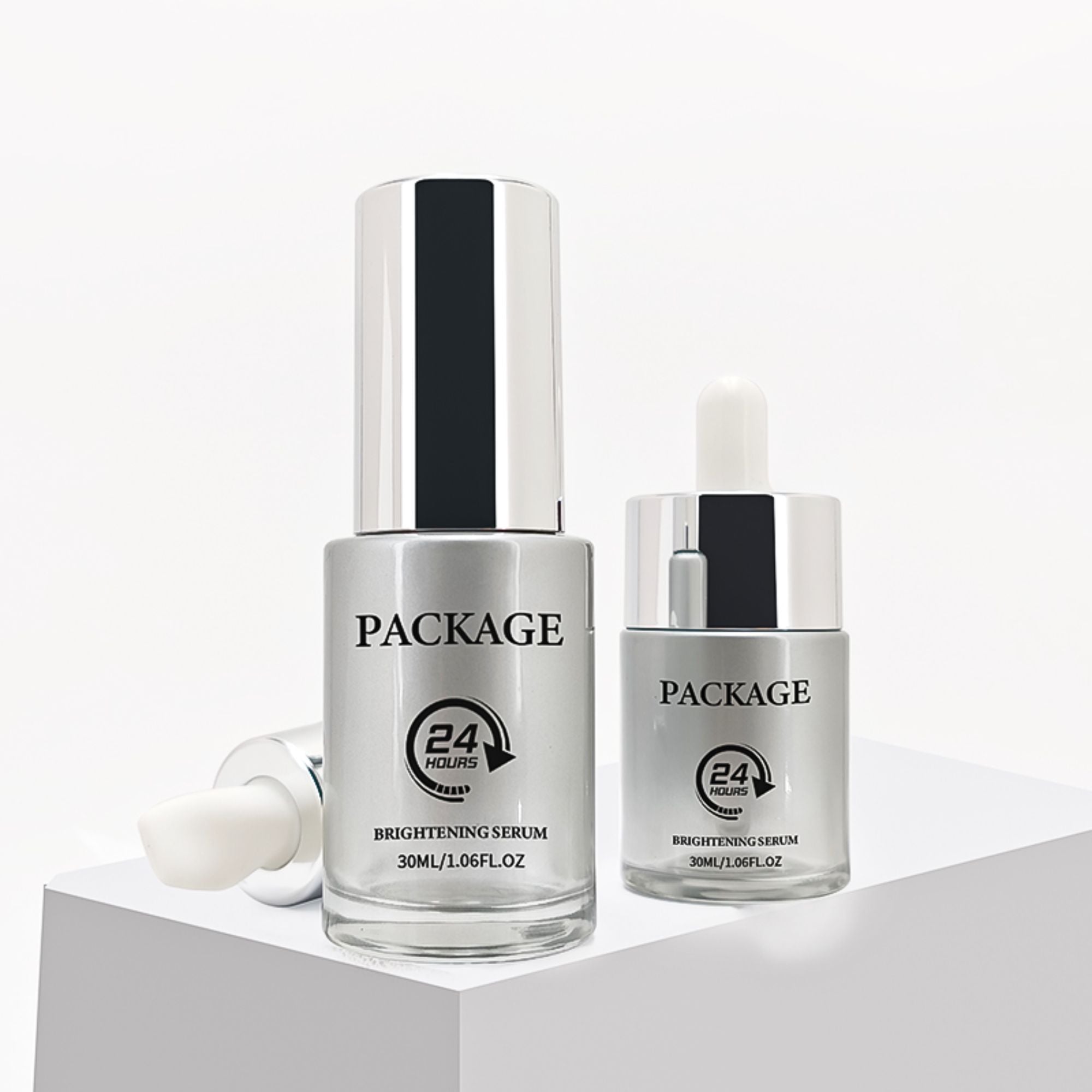 Luxury Glass Bottle 30Ml 20Ml Plating Glass Cosmetic Containers HY-1838