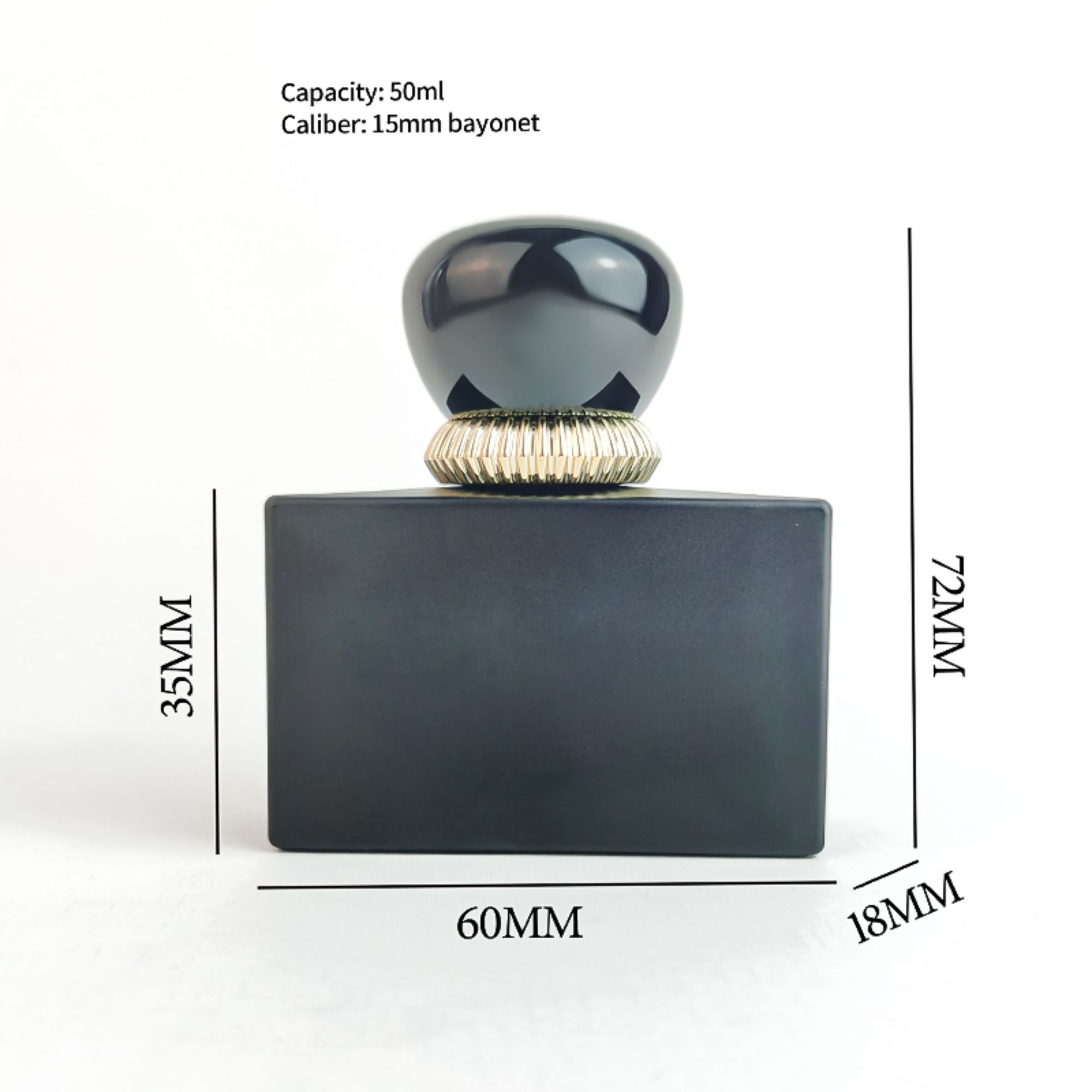 50Ml Customized Square Glass Fragrance Bottles  HY-P332