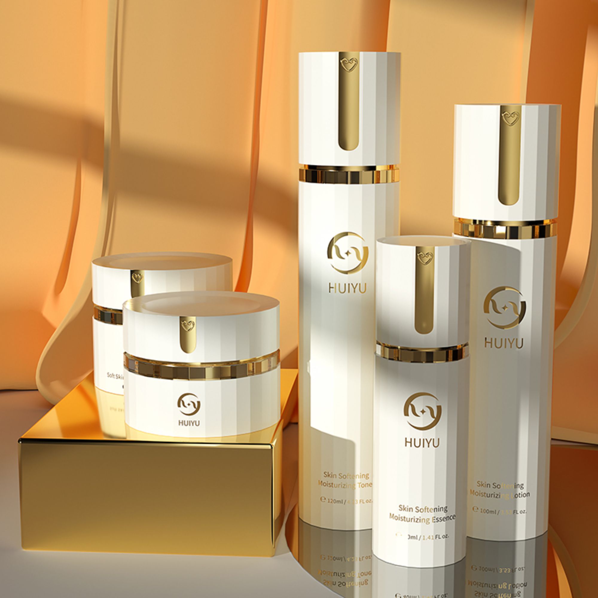 Multicolor Skincare Packaging Empty White Serum Bottle HY-2364
