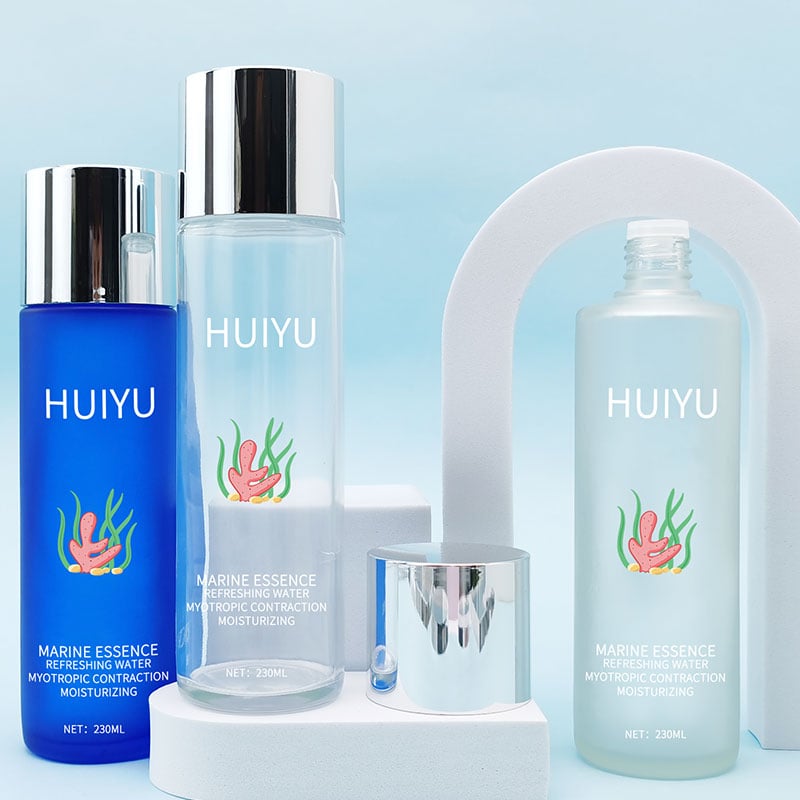 Frosted Empty Skincare Set Glass Facial Toner Bottle HY-1853