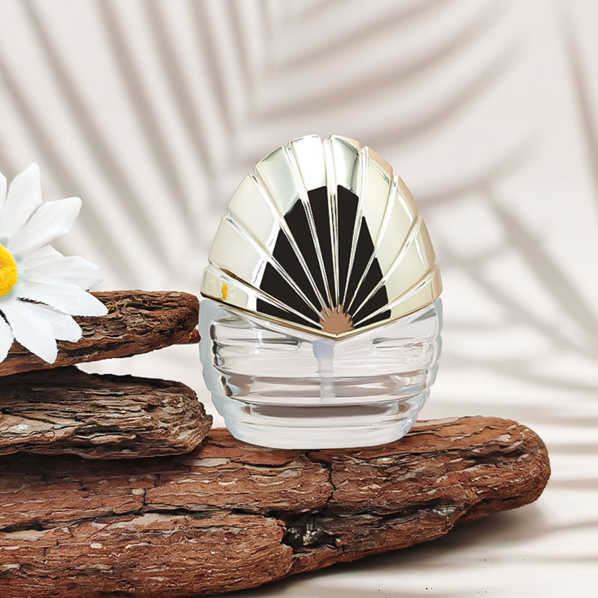 Glass Bottle Cosmetic clear packaging with screw lid HY-1866