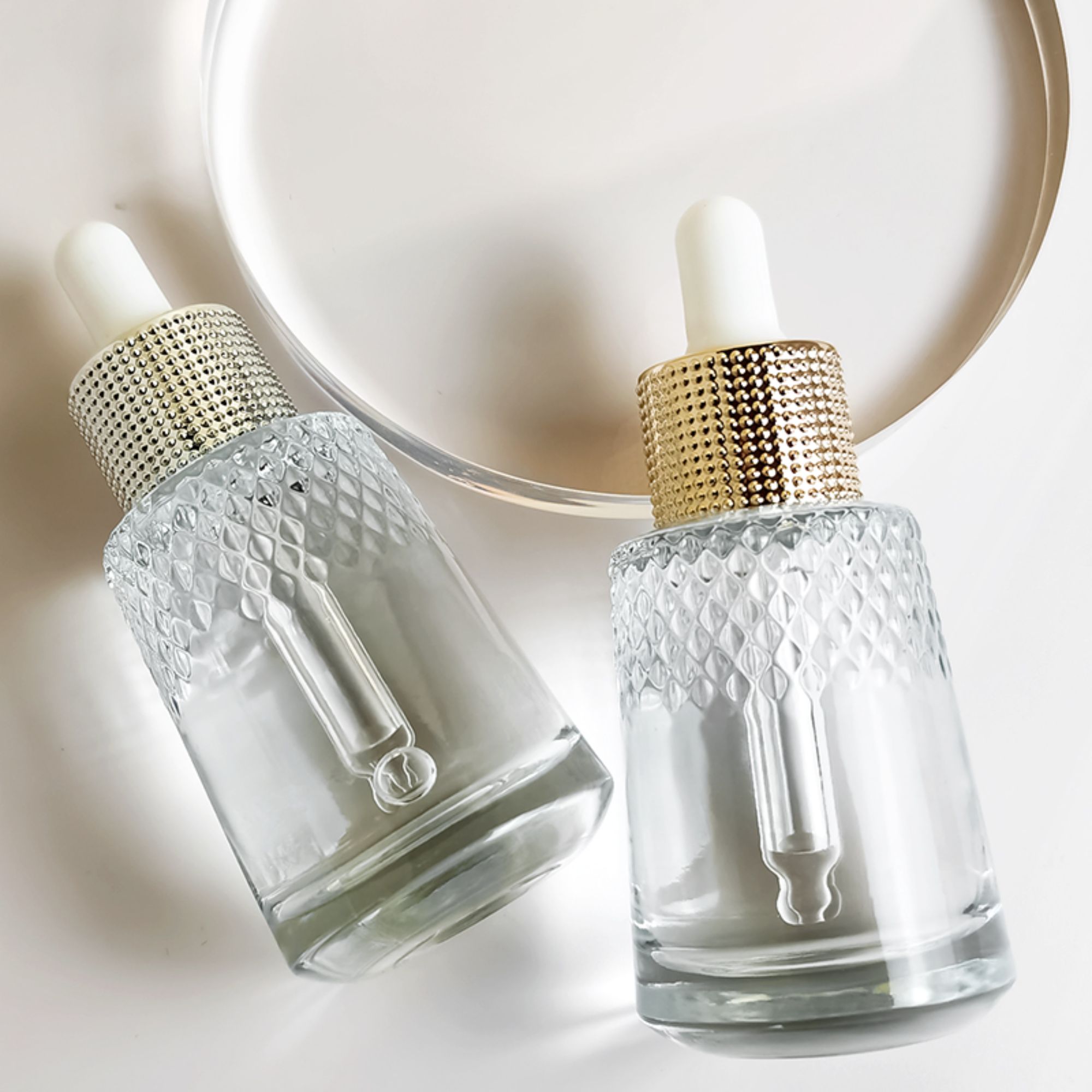 30ml tiny bottom packaging empty dropper session HY-1824