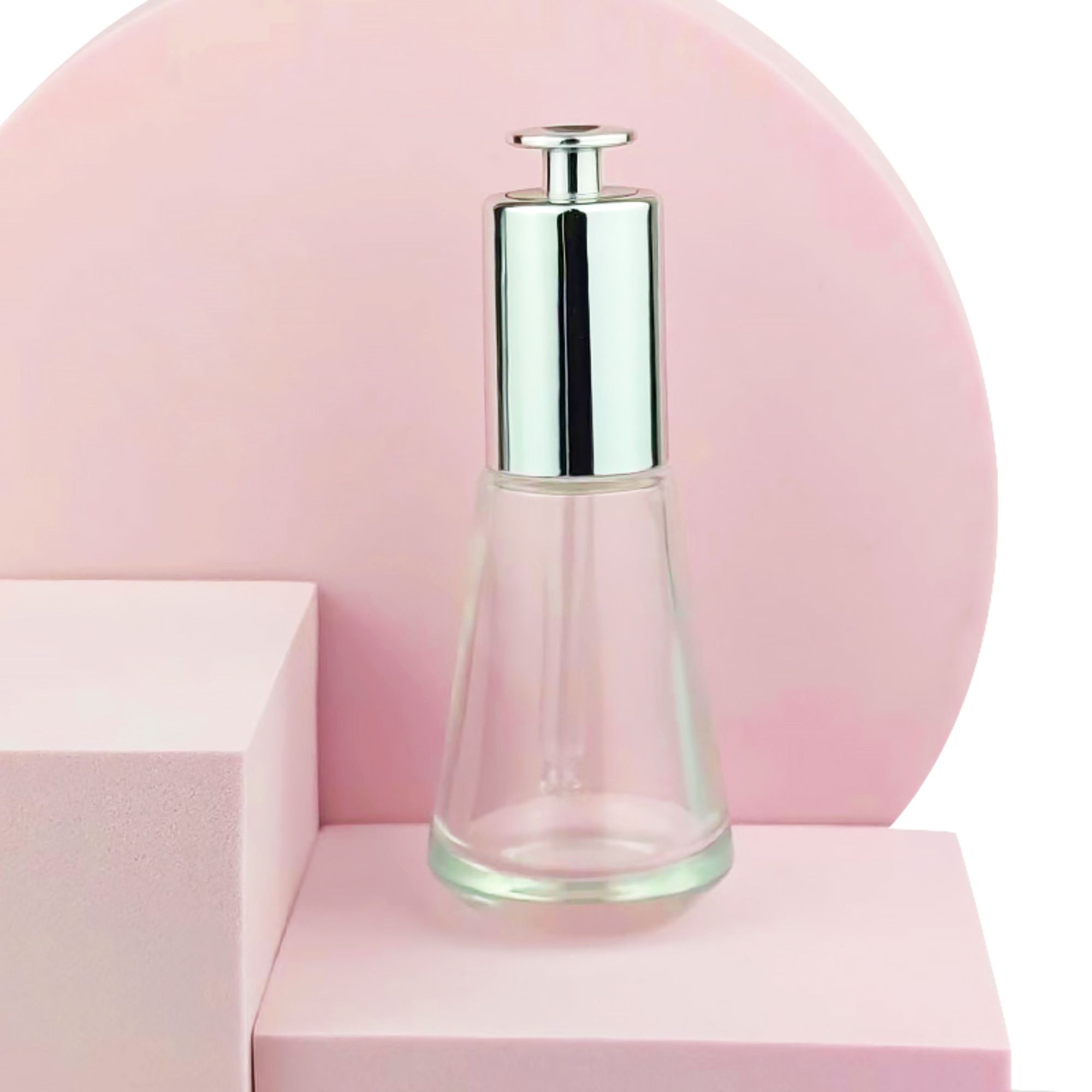 Transparent press pump essence liquid dropper bottle HY-1817