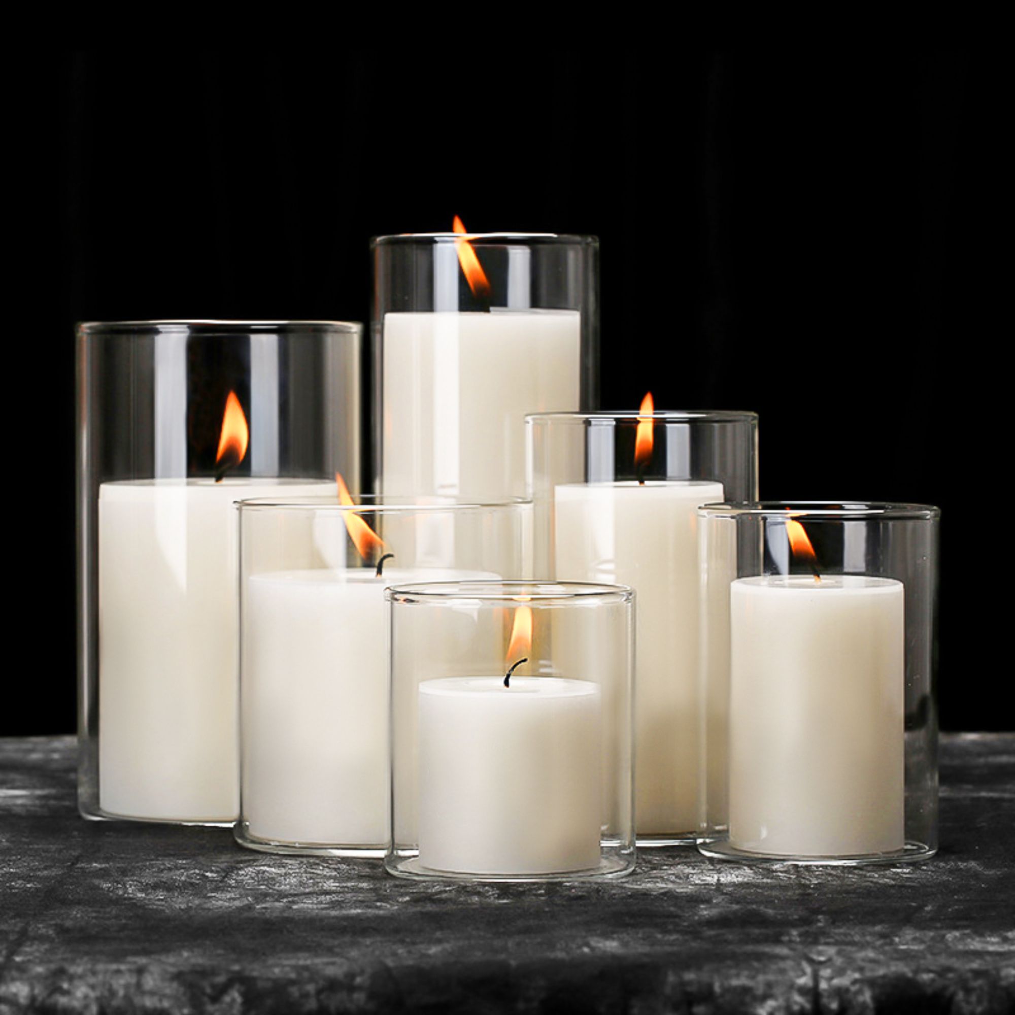 Low Price Glass Candle Stand Custom Color Glass Candle Jars Without lid HY-201