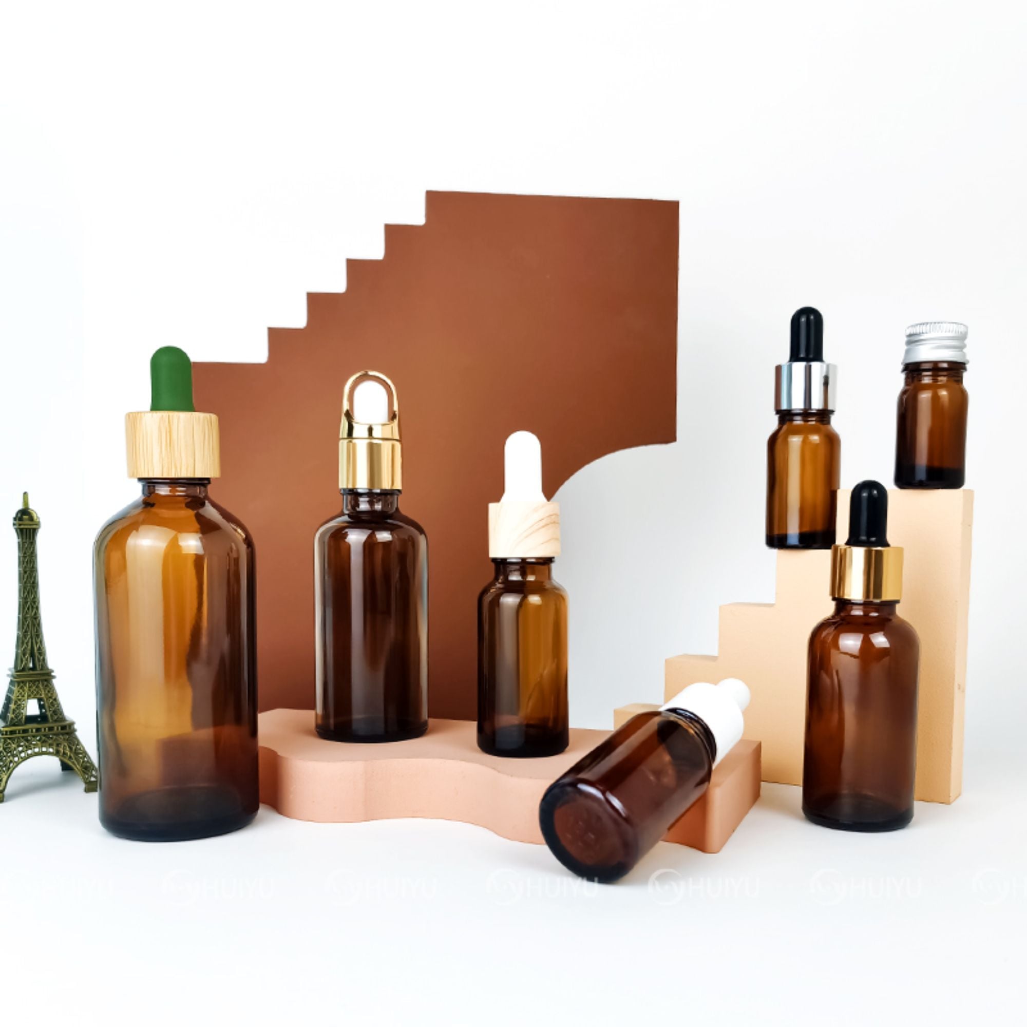 Klirrond 5ml, 15ml, 30ml, 100ml Dräipflaschen mat Pippet HY-1802