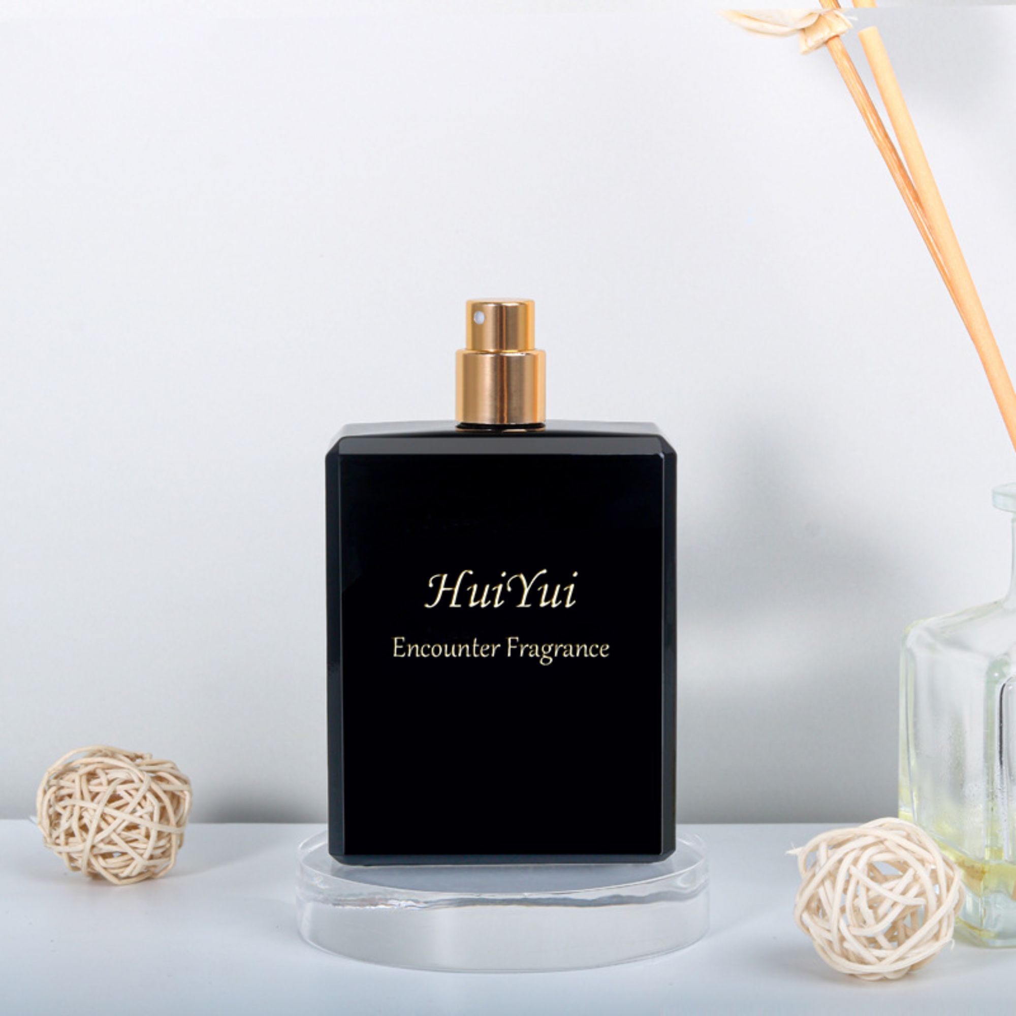 Classic Black Perfume Bottle Empty Vintage Perfume Bottles HY-218
