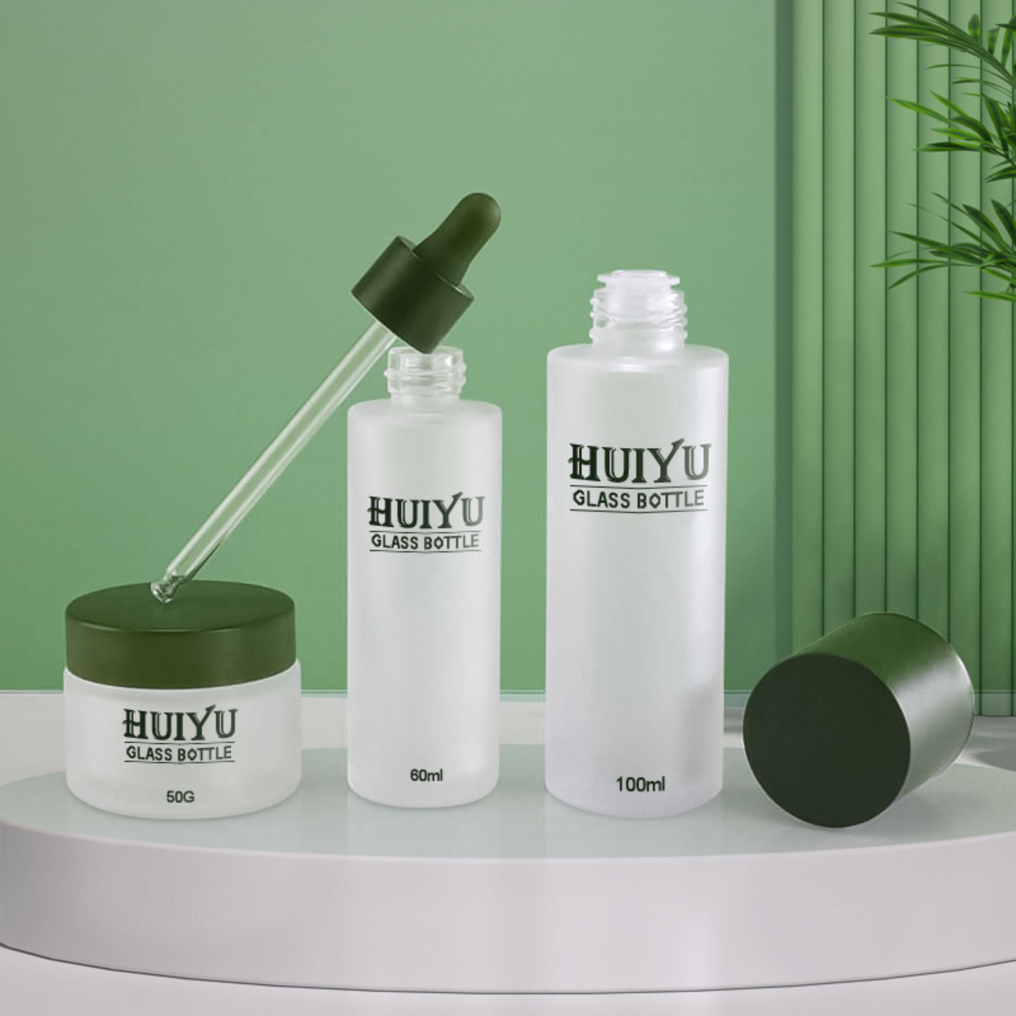 Prekyba 40-120ml Nešiojamais Stikliniais Grybėliais Tuštynei Pakuotėje HY-2344