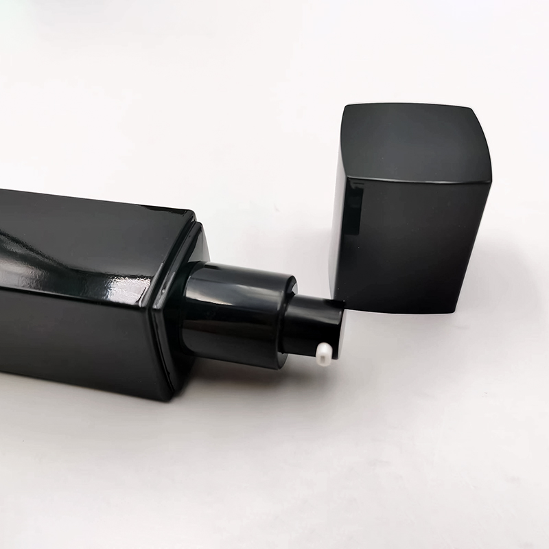 cosmetic fierkant swart skoarflakken verpakking glas Set HY-2342