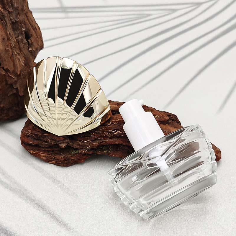 Glasflaschen Kosmetik klare Verpackung mat Schrëwmdeckel HY-1866