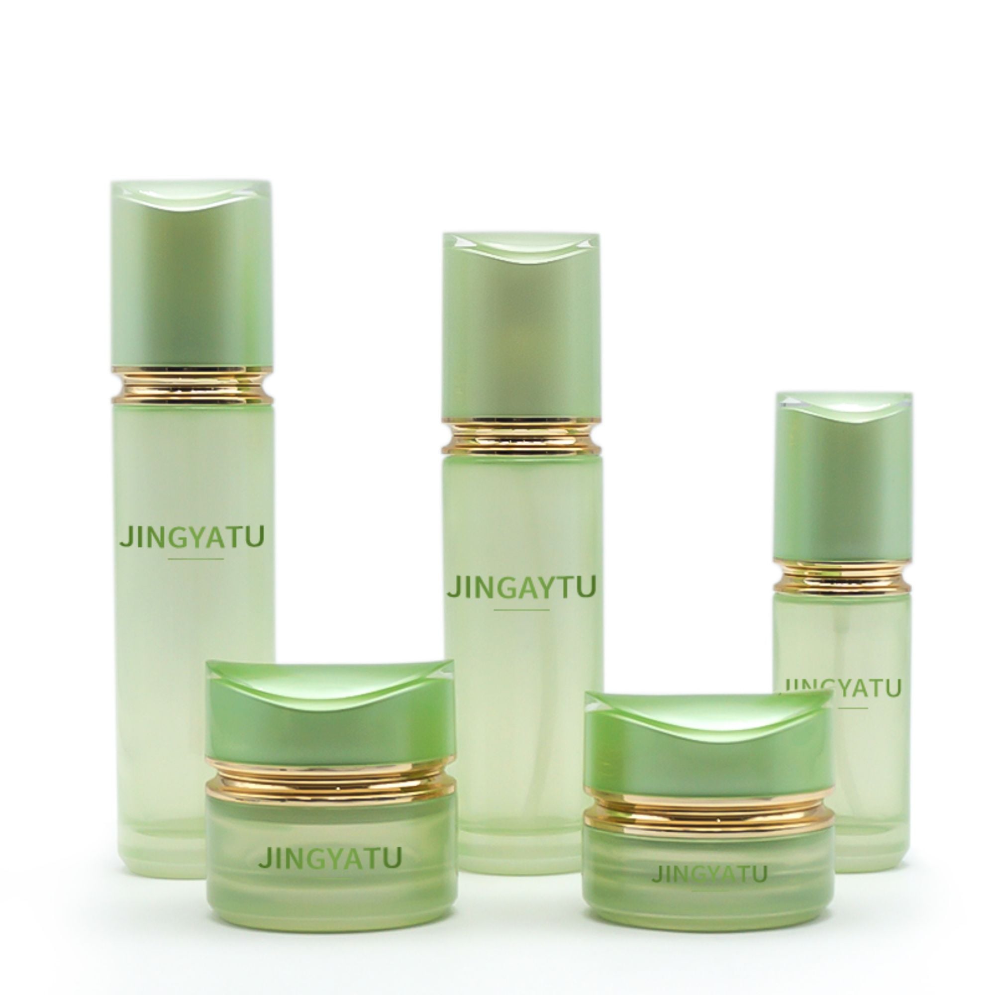 Cosmetic Oblique shoulder Screw Lid Glass Bottle empty HY-2380