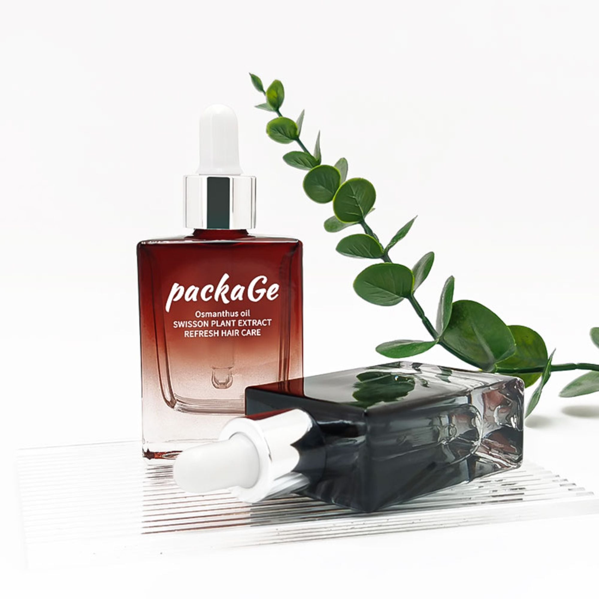 Square Serum Glass 1oz Dropper Bottle 30ml Oil HY-97453
