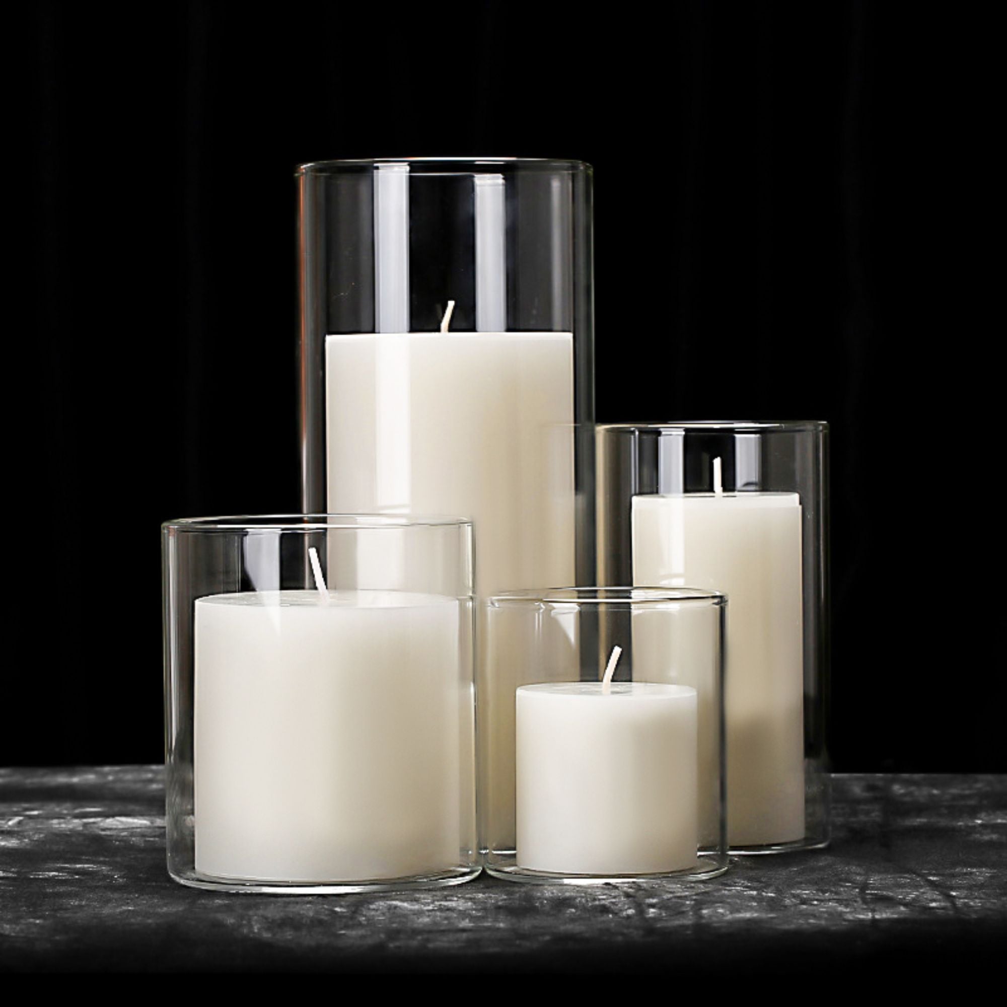 Low Price Glass Candle Stand Custom Color Glass Candle Jars Without lid HY-201