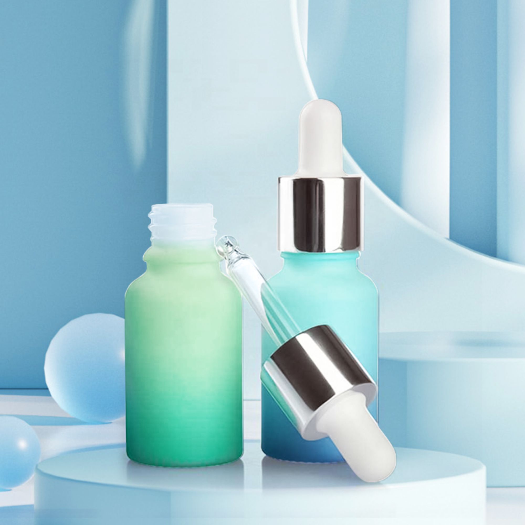 Klirrond 5ml, 15ml, 30ml, 100ml Dräipflaschen mat Pippet HY-1802