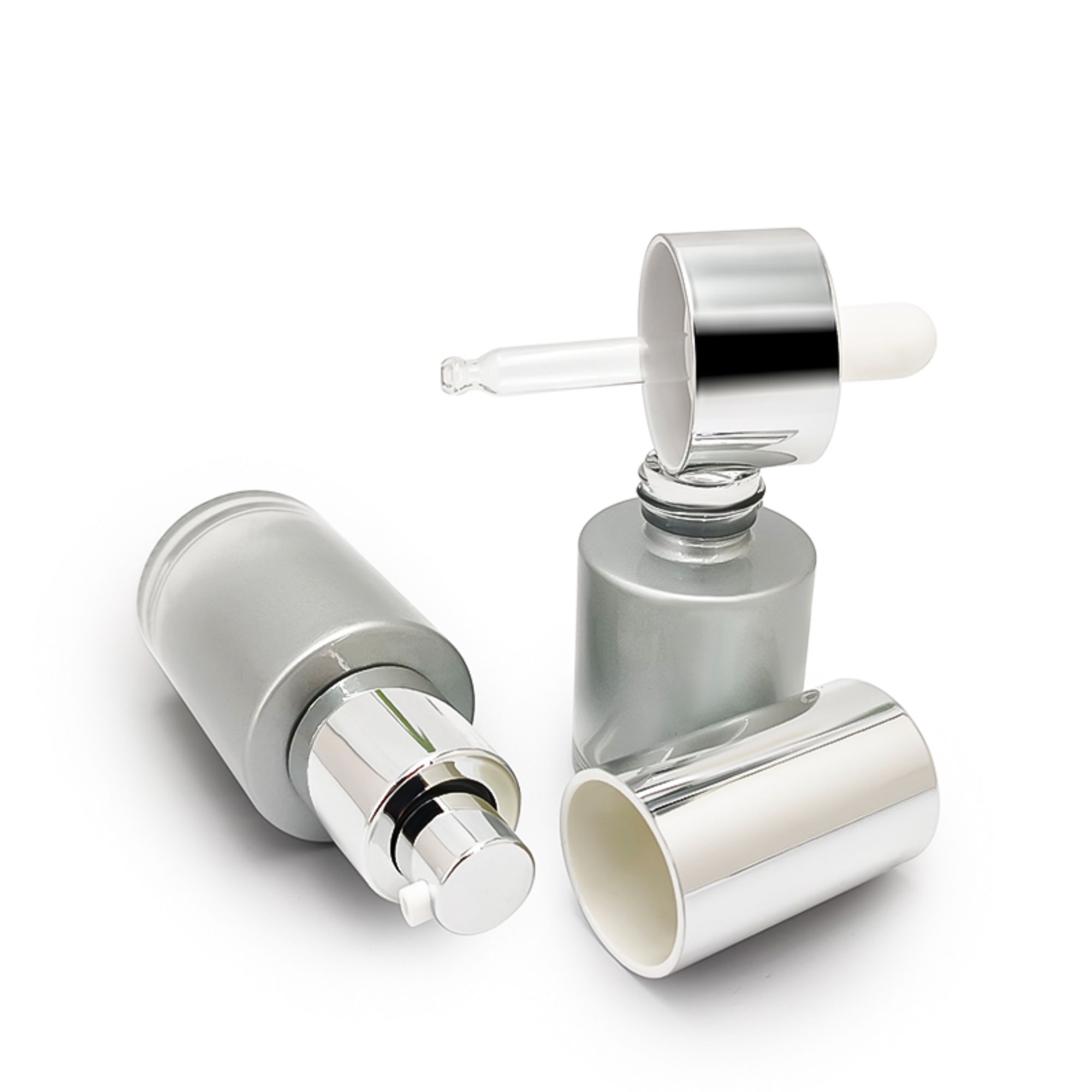 Luxury Glass Bottle 30Ml 20Ml Plating Glass Cosmetic Containers HY-1838