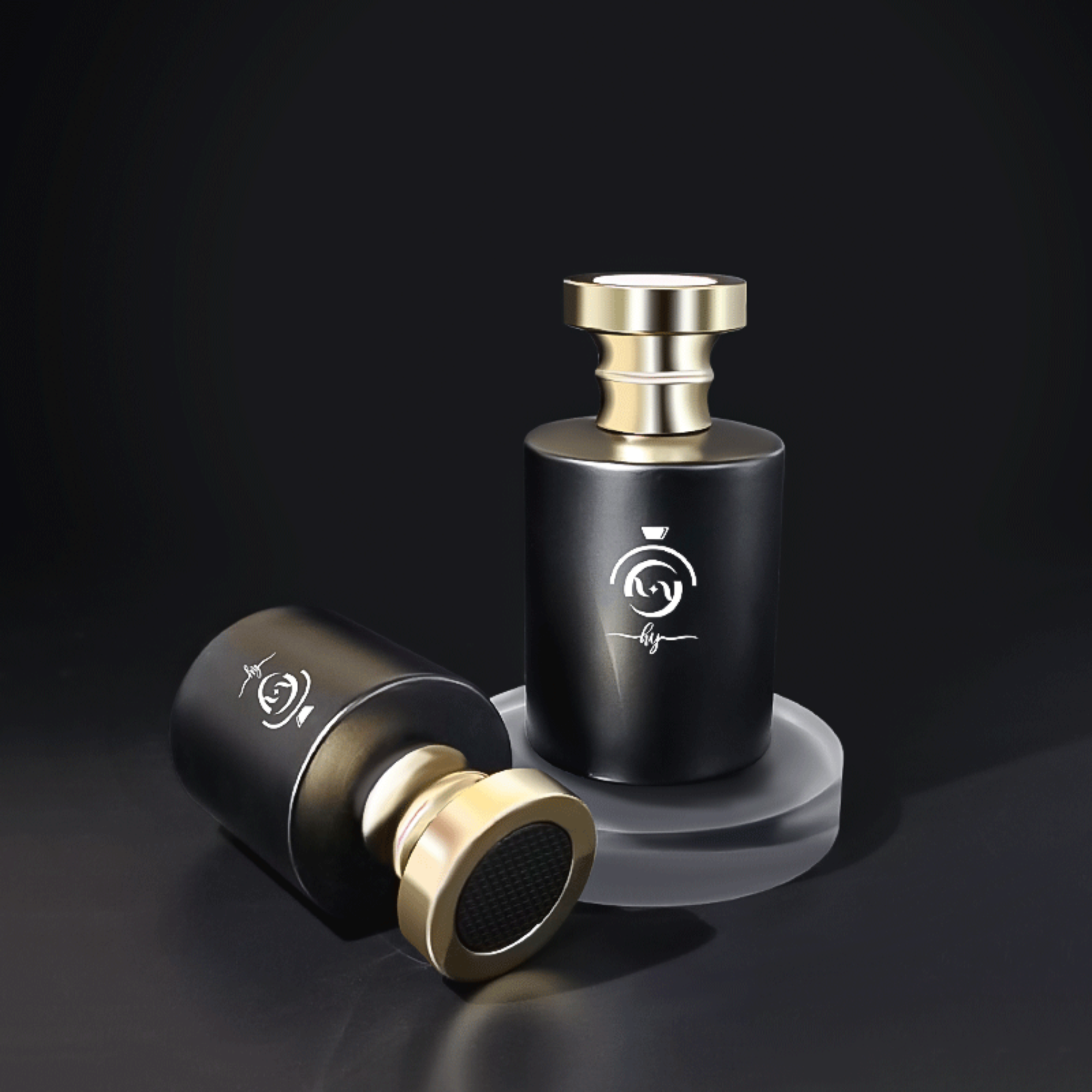 Černá vůně Parfum sprejová lahvička Klasická čtvercová víčka HY-P310