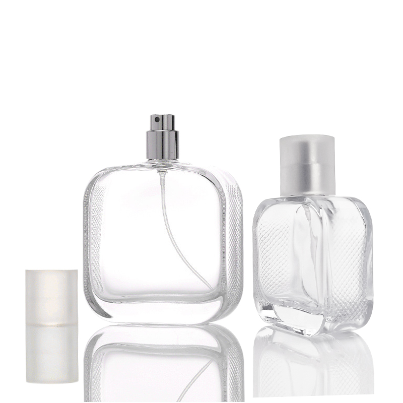 Empty Perfume Bottles Square Glass Fine Mist Spray Bottle HY-192