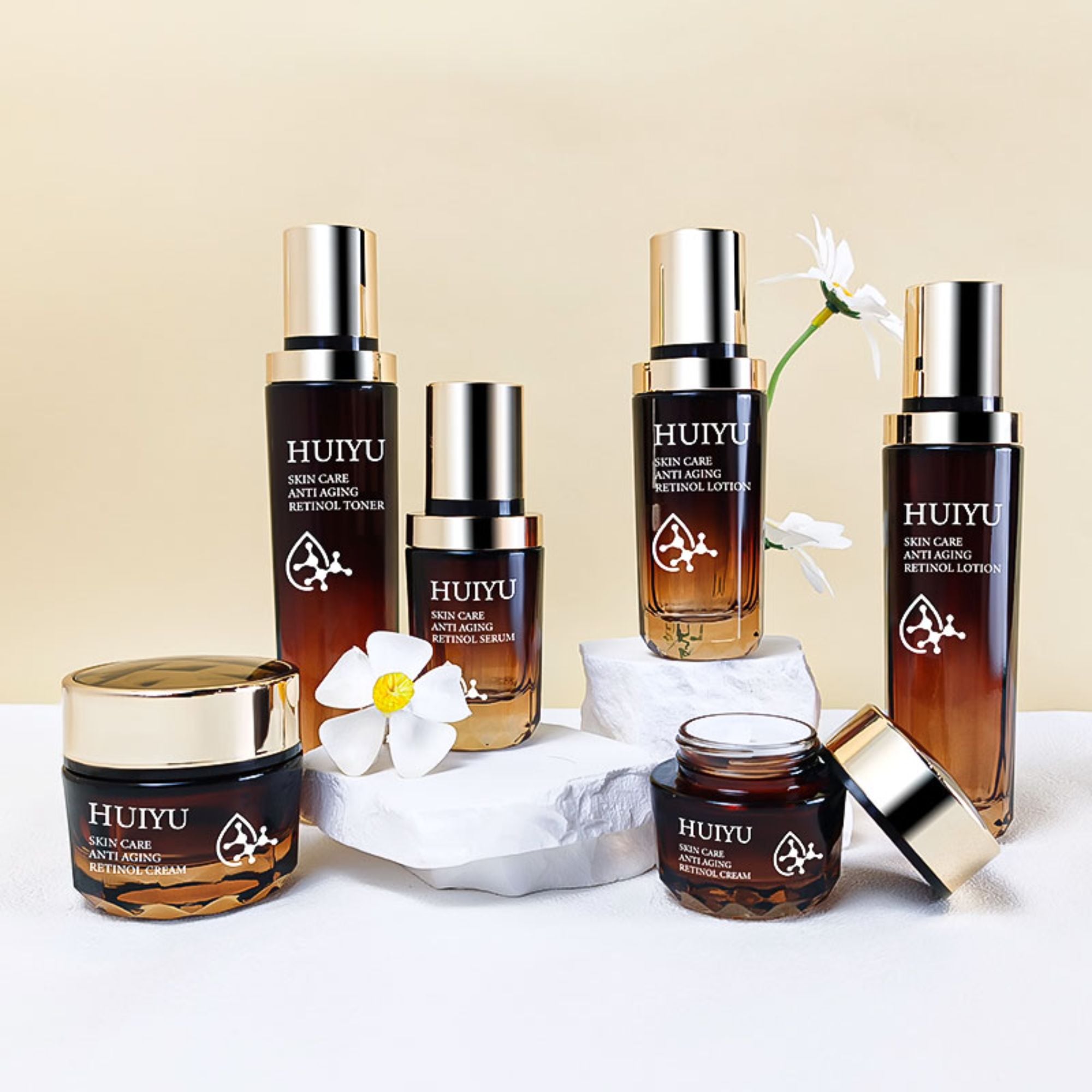 Custom Luxury Modern Color Glass Creams Bottle HY-2436