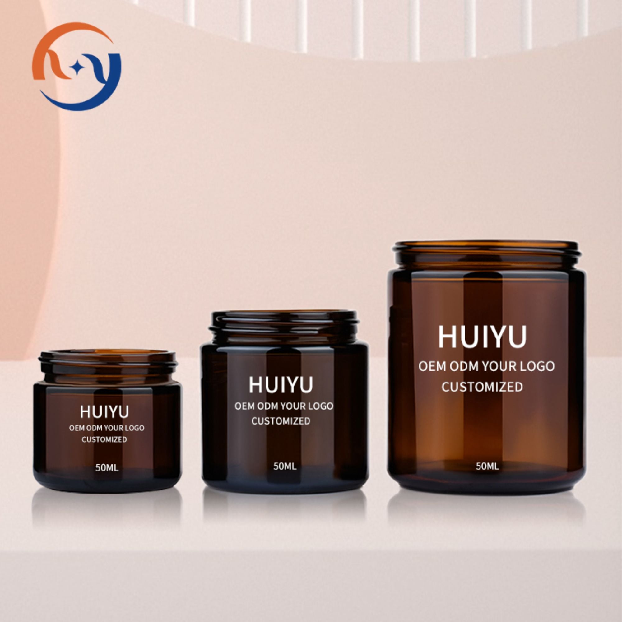 Basic Style Cosmetic Glass Jar HY-1801
