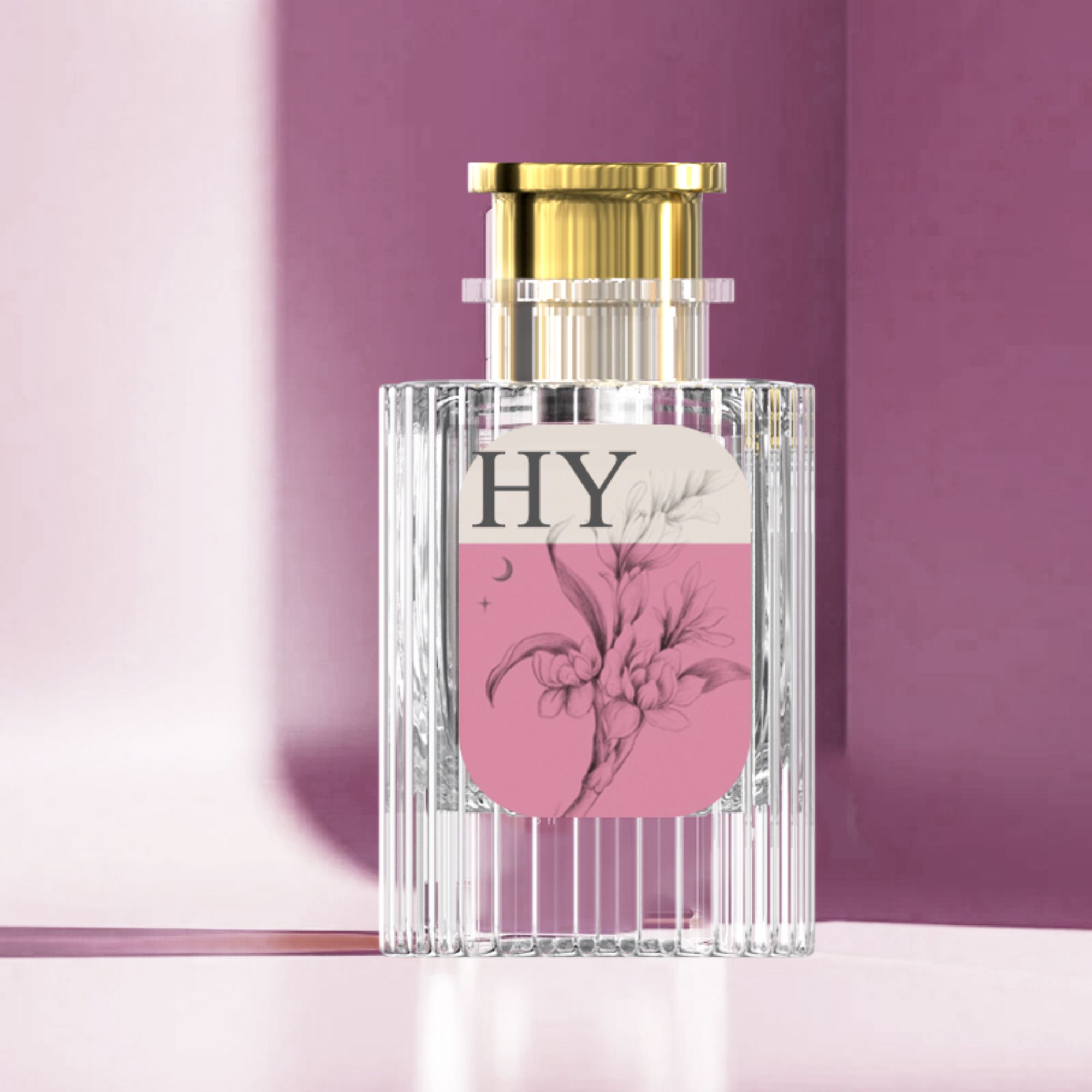 Wholesale 50ml Round Glossy Clear Glass Perfume Bottle with Cap HY-P302