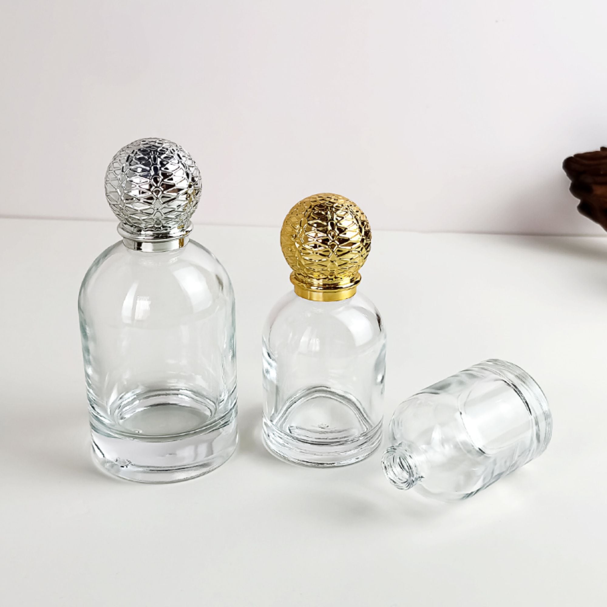 New Design Transparent 30Ml 50Ml 100Ml Glass Fragrance Bottles  HY-P306