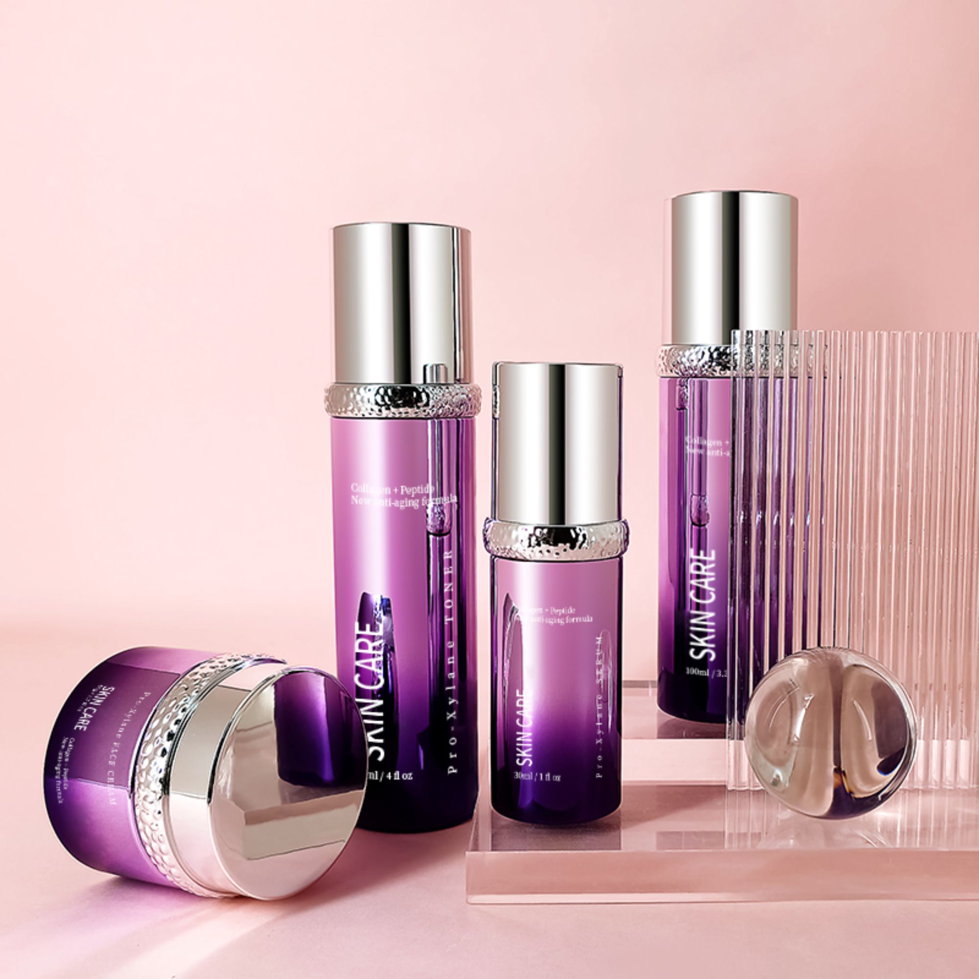 Cosmetic Package Set Glass Bottle Cosmetic HY-2431