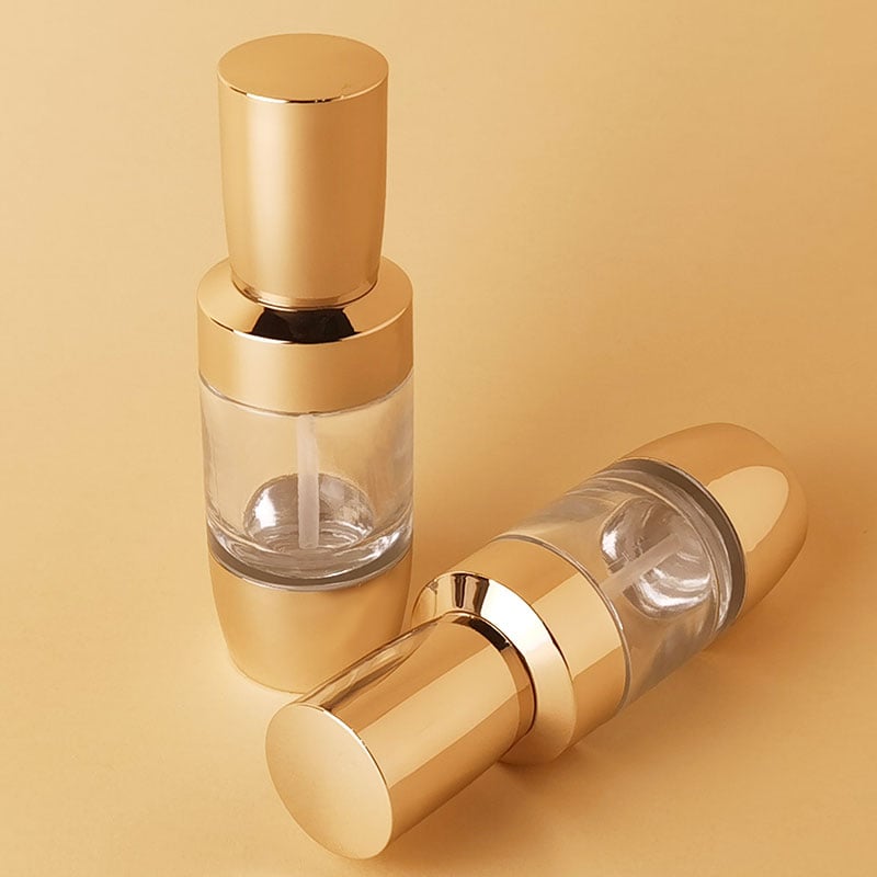 Custom middle cap shoulder 1 oz luxury thickened bottom spray glass bottle HY-1845