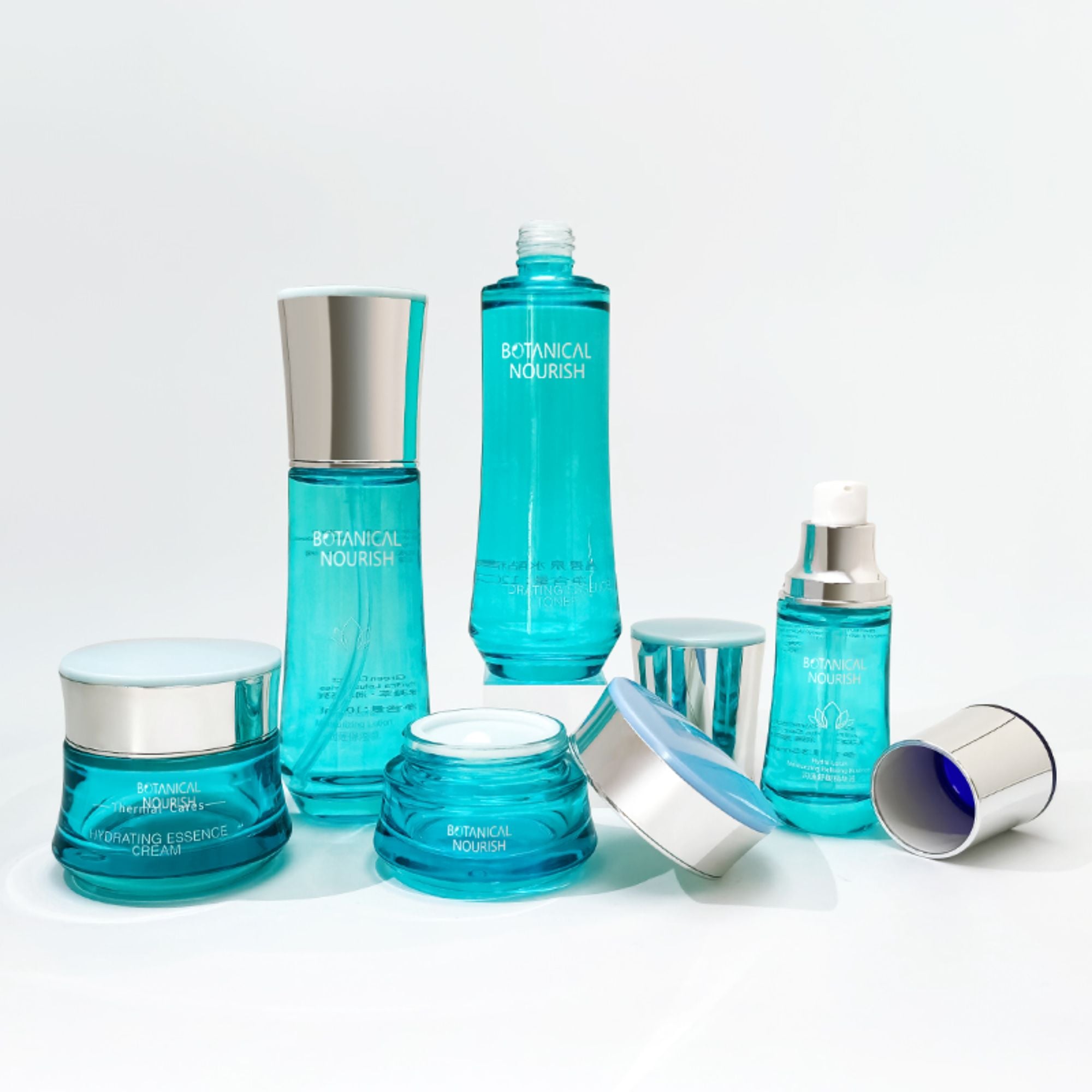 Popularan svježi plavi skincare stakleni spremnik HY-2303