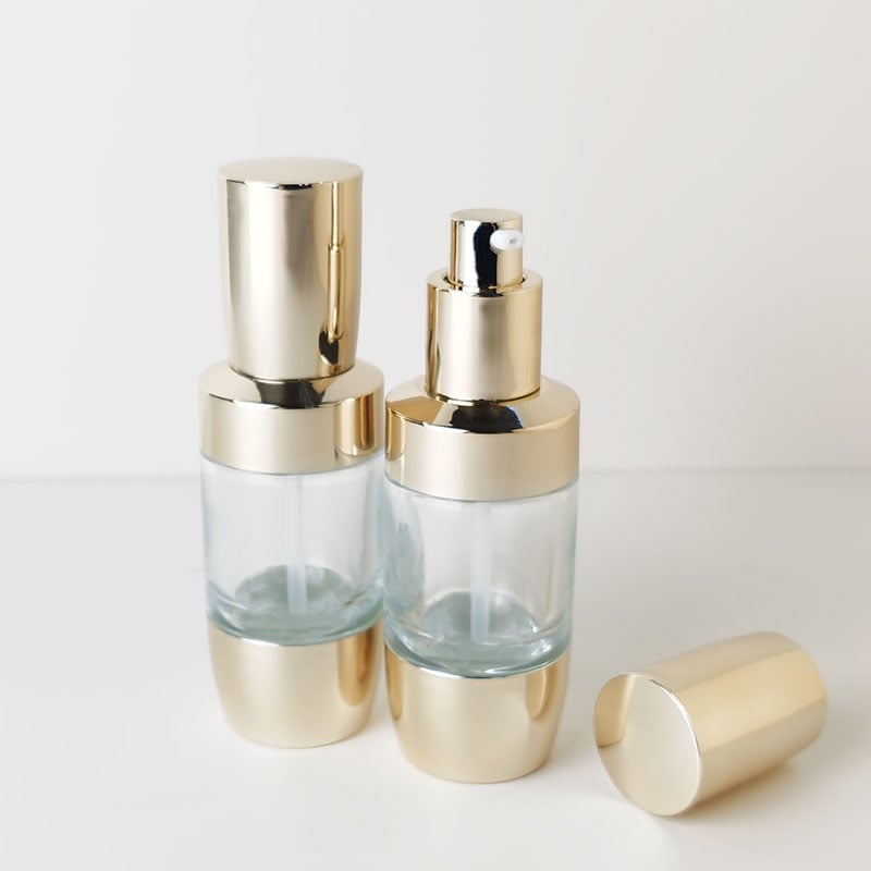 Custom middle cap shoulder 1 oz luxury thickened bottom spray glass bottle HY-1845