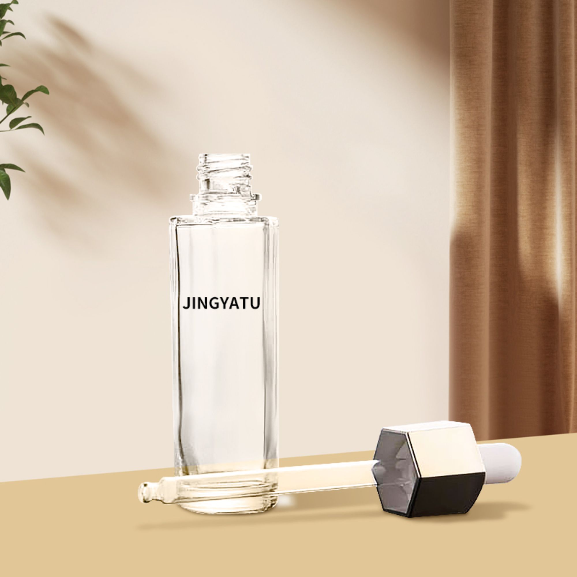  Hexagonal Shape hair oil skincare packaging HY-1829