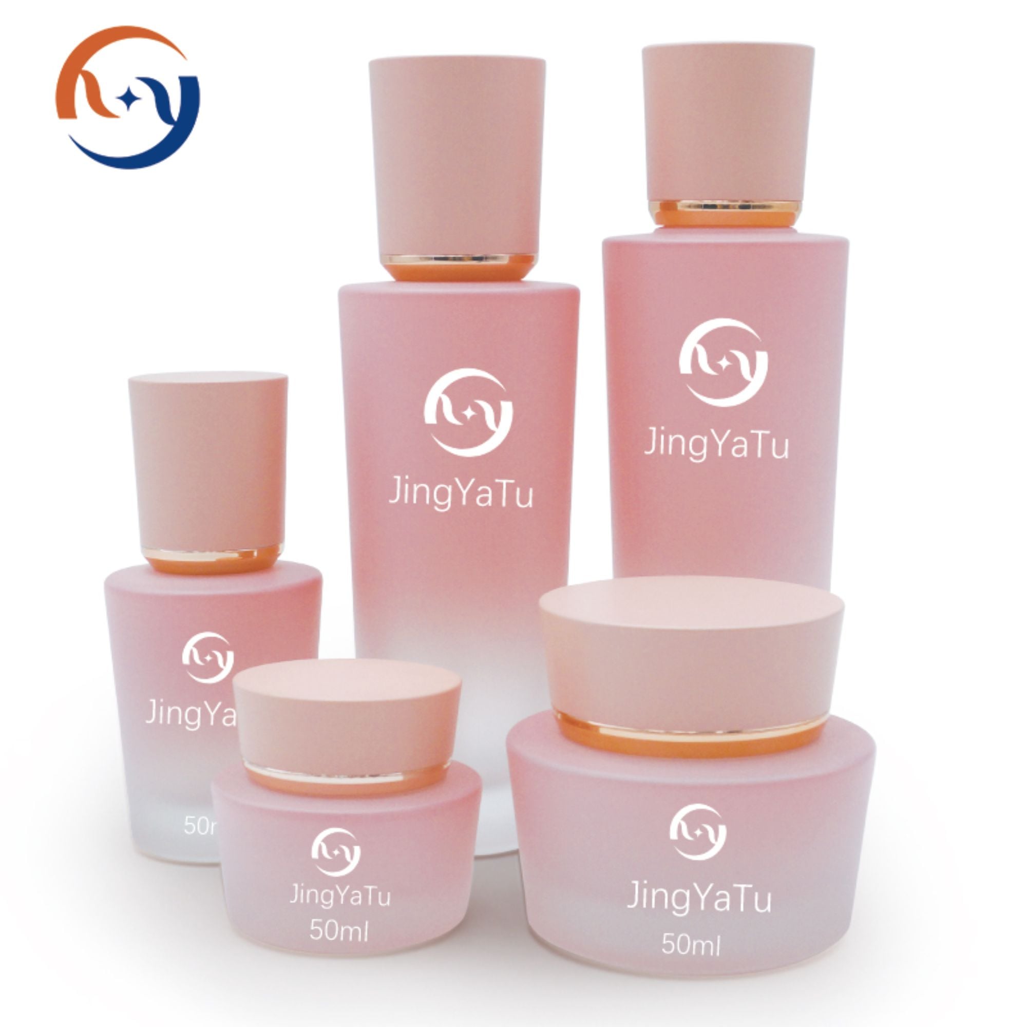 เครื่องสำอางบรรจุภัณฑ์แบบกำหนดเอง เซ็ตขวดแก้วน้ำมันบำรุงผิว HY-2361