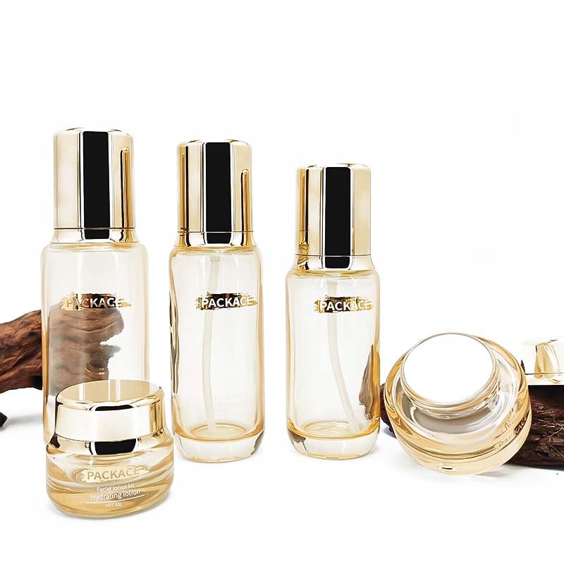 Hot Selling Simple Design Glass Bottle Cosmetic set HY-2429