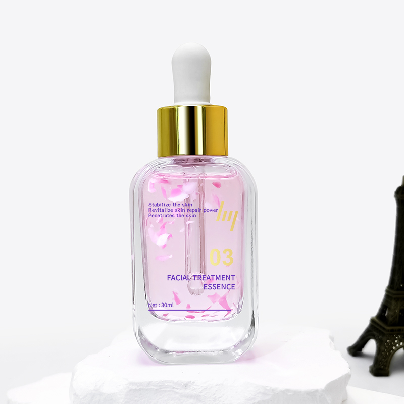 Luxury transparent Essence glass Bottle Cosmetic Packaging HY-1854