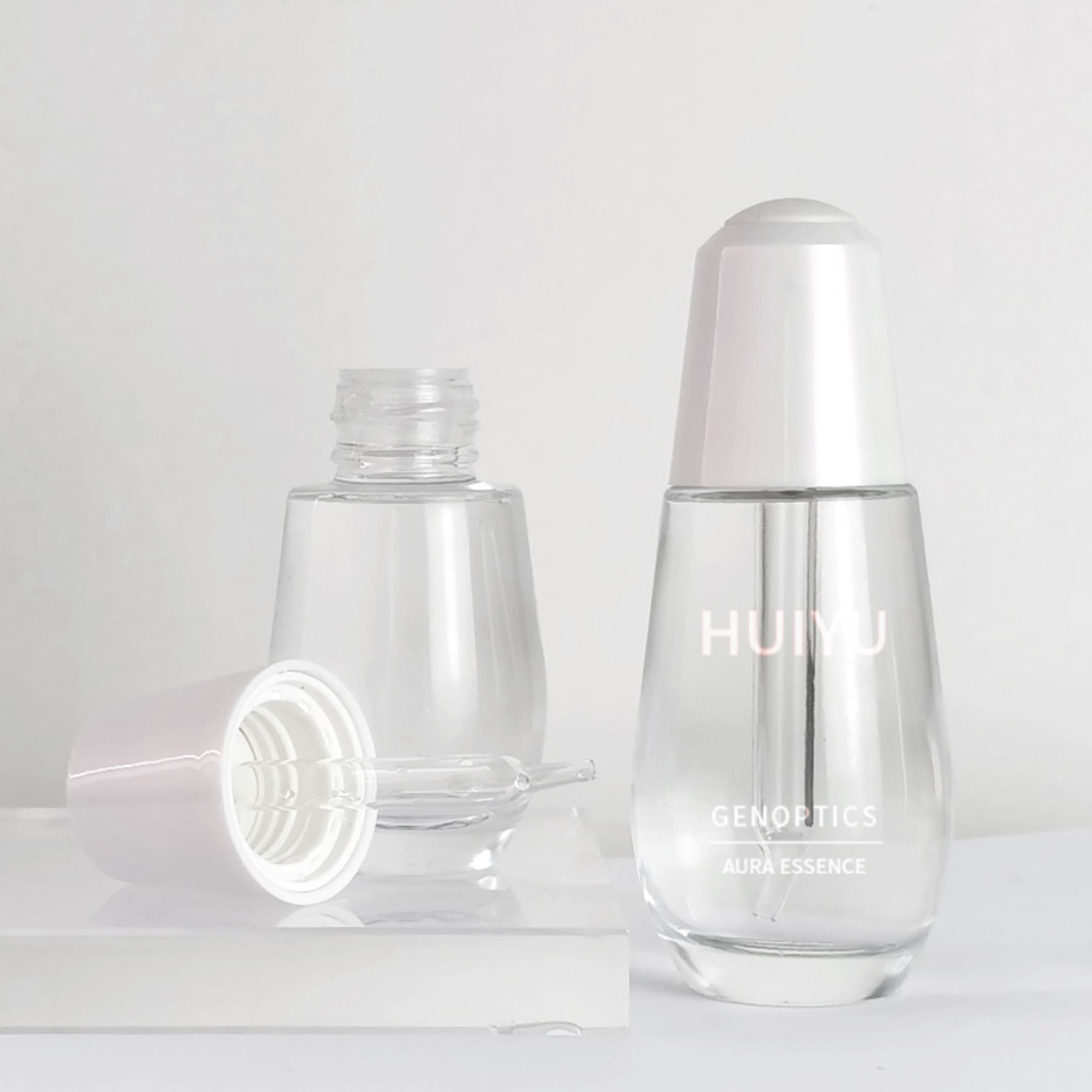 Customized logo Small light bulb glass dropper bottle HY-1826