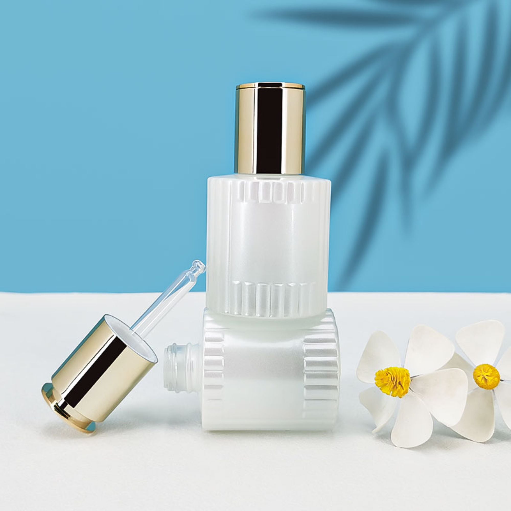 Bespoke Design 30Ml Empty Pump Glass Bottle HY-1872