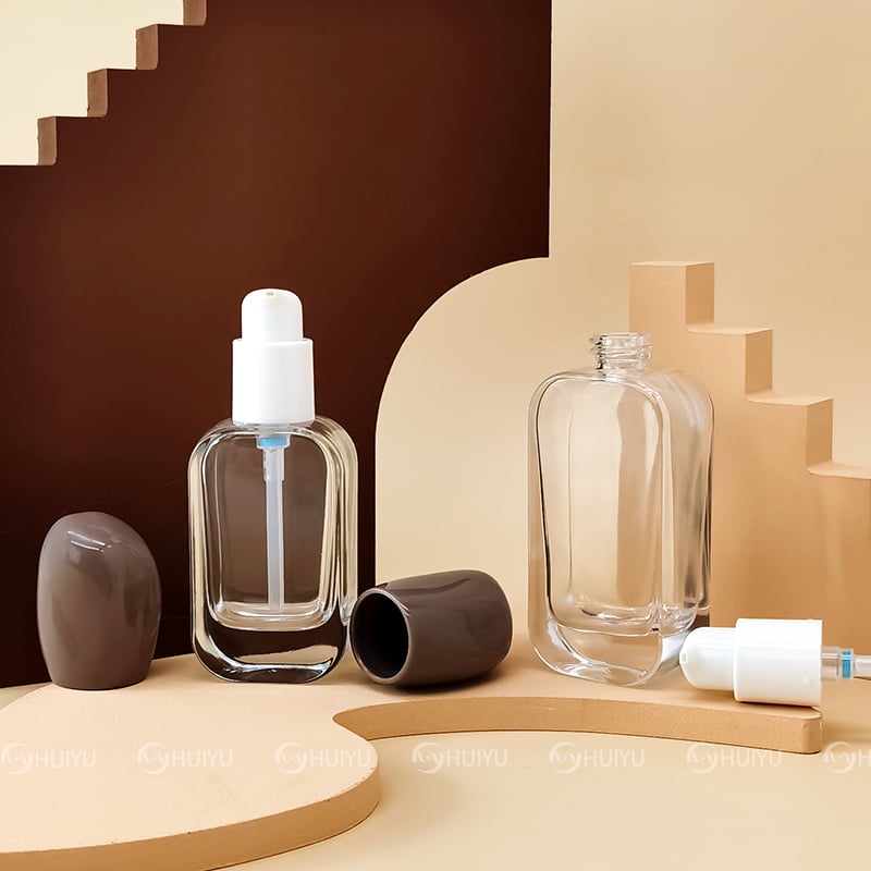 Customized Logo new Cosmetic Liquid Foundation Stone Shaped Lid  HY-1851