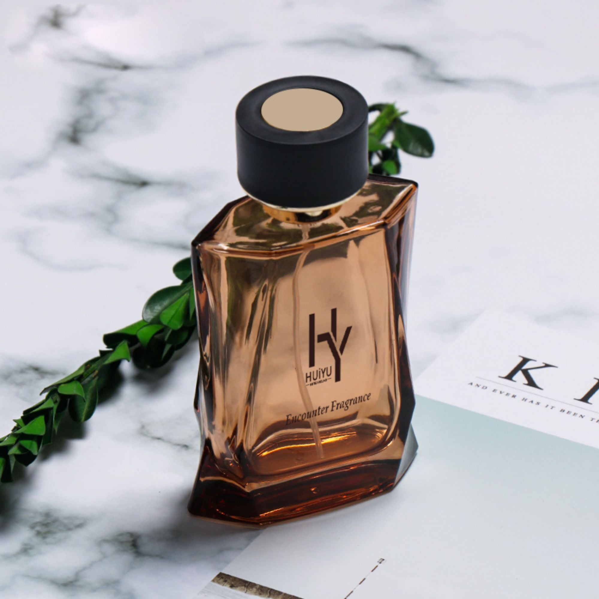 Classic brown perfume glass bottle manufacturer Amber glass bottle HY-201
