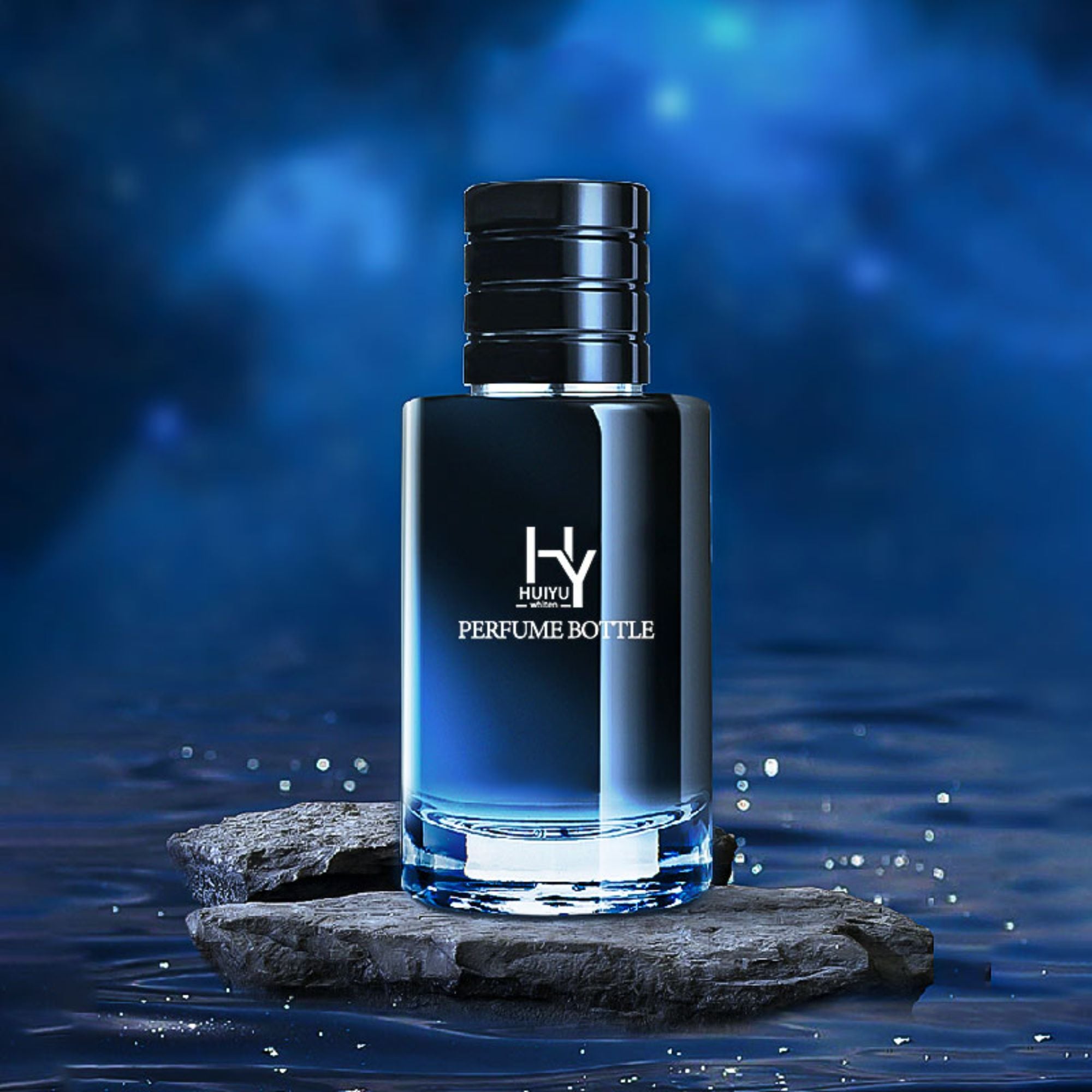 Blue gradient empty Glass Perfume Refill Bottle HY-P315