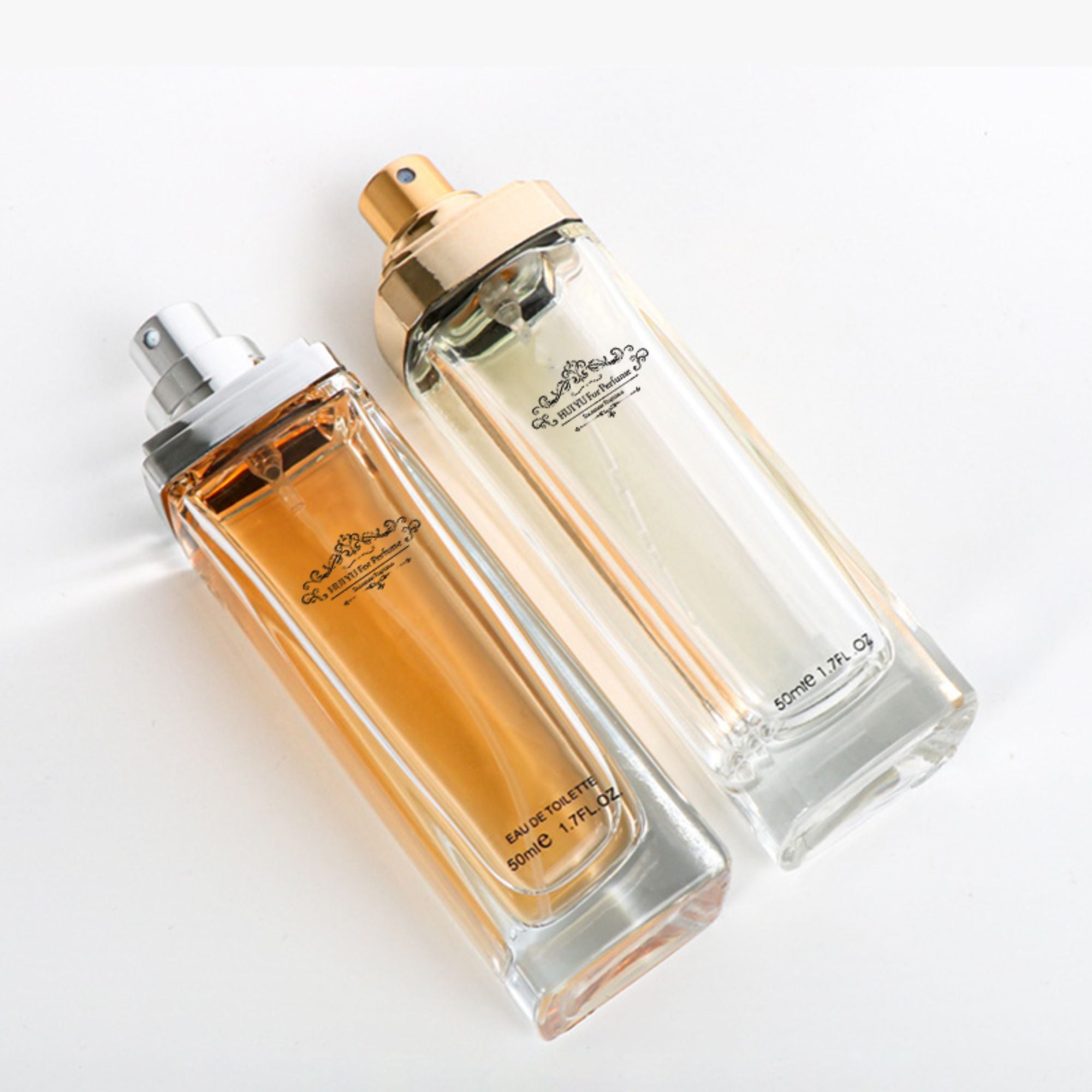 Hot selling 50ml glass perfume beautiful bottles HY-220