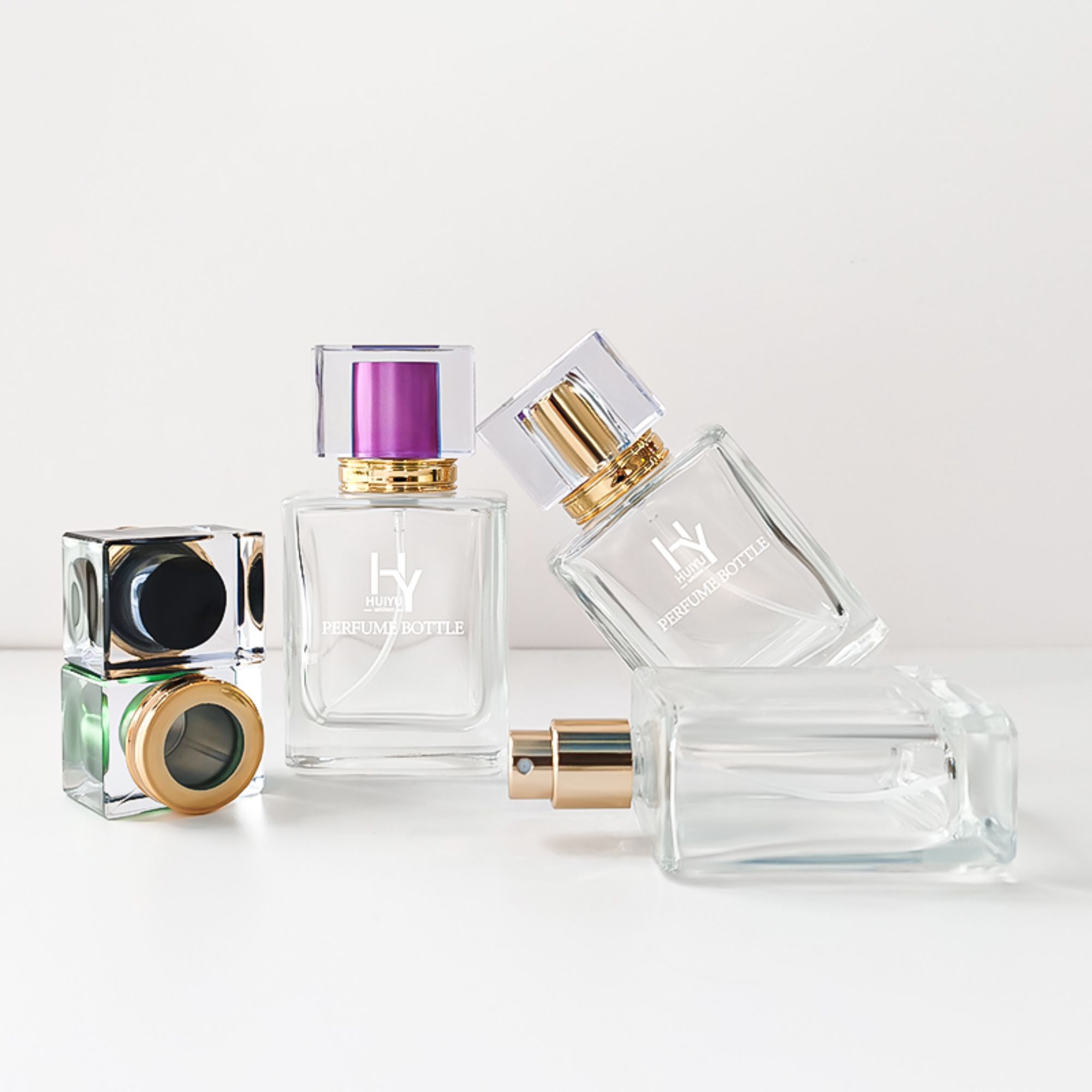 Design Square Perfume Bottle Customize Parfum Bottle Unique Luxury Bottle HY-P301