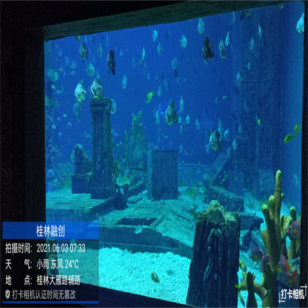 Material acrylium est validius et magis resistens impetu quam vitrum, faciens illud electionem practicam pro aquariis.