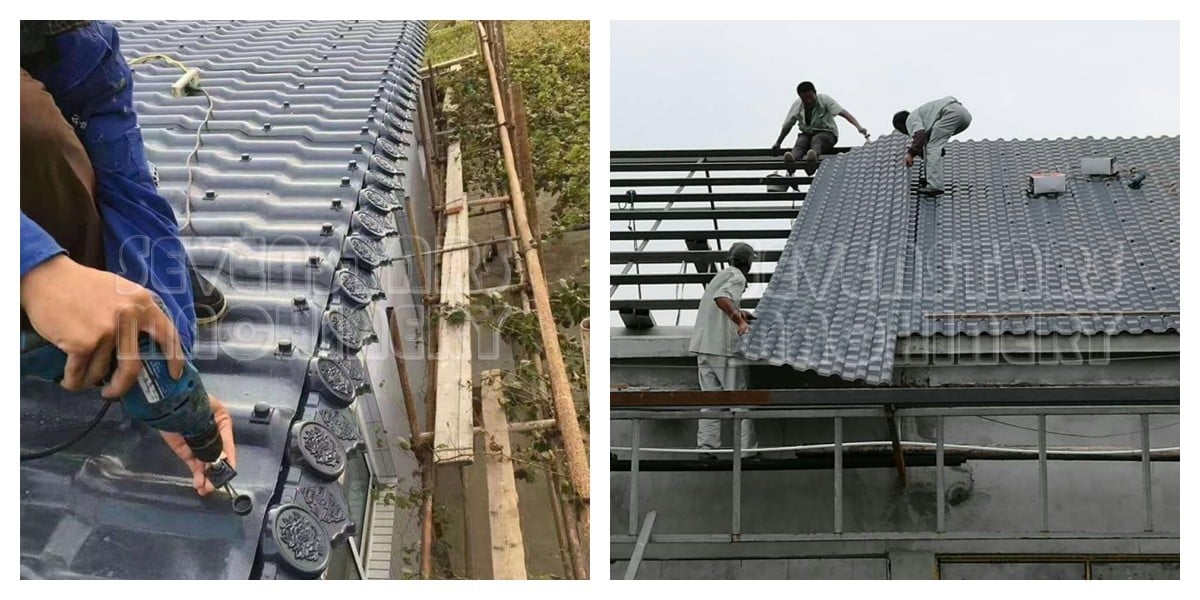 Glazed ASA PVC Moulding Panel Roof Tile Corrugated Building Plastic Roof Tile Sheet Waterproof Extrusion Machine manufacture