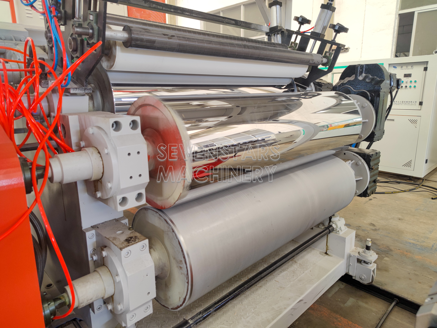 Plastic SPC Flooring Stone Making Machine WPC SPC Floor Extrusion Line 2 Layers SPC Floor Board Production Line manufacture