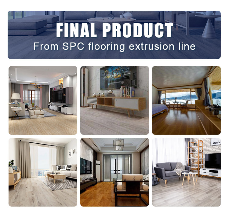 Five Roller PVC Vinyl Flooring LVT SPC Vinyl Floor Extrusion Machine Production Line supplier
